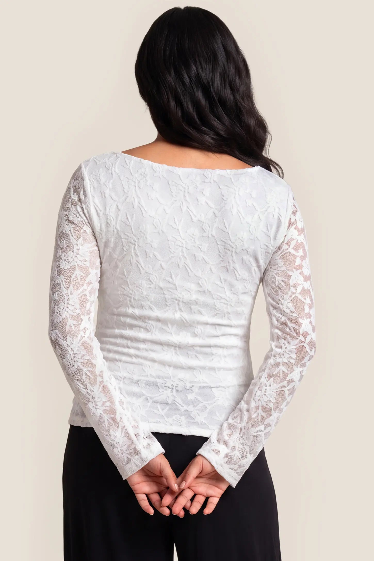 Bell Sleeve Lace Maternity Top