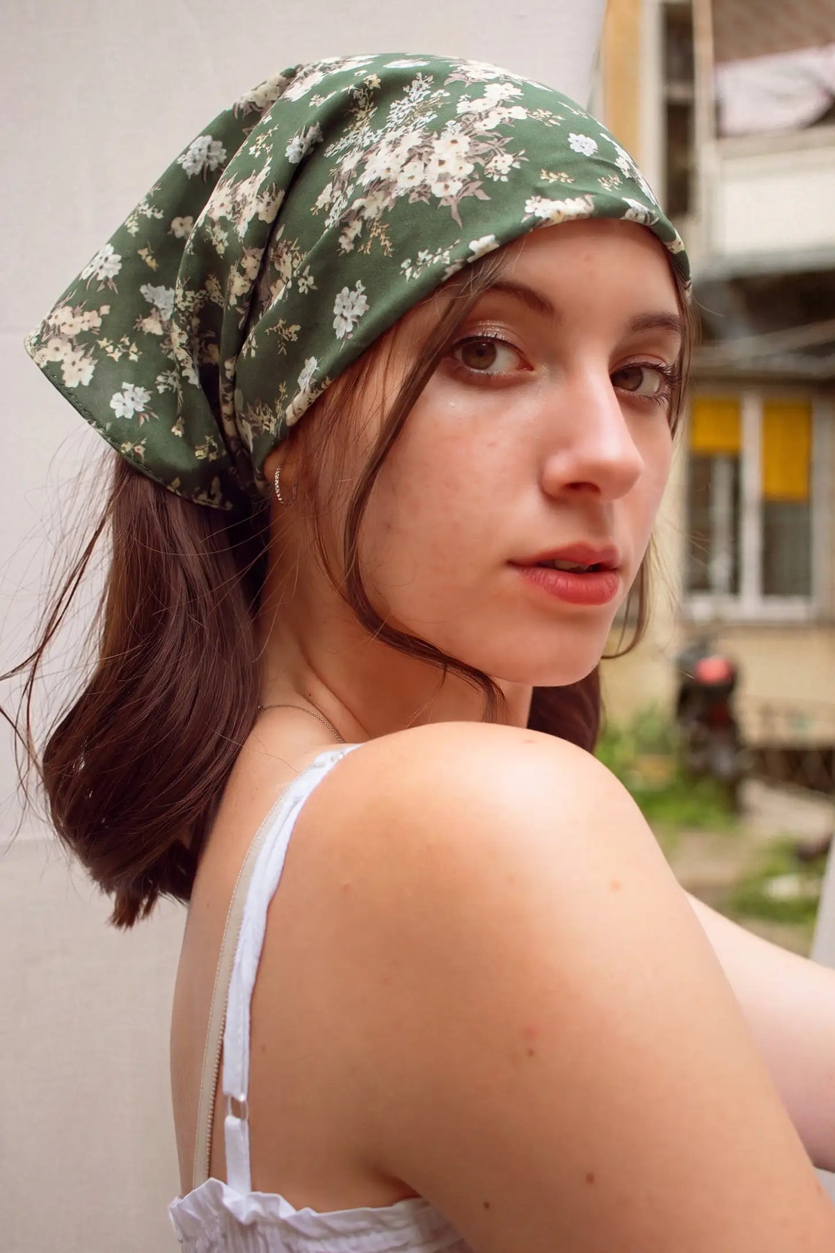 Vintage Floral Scarf Headband
