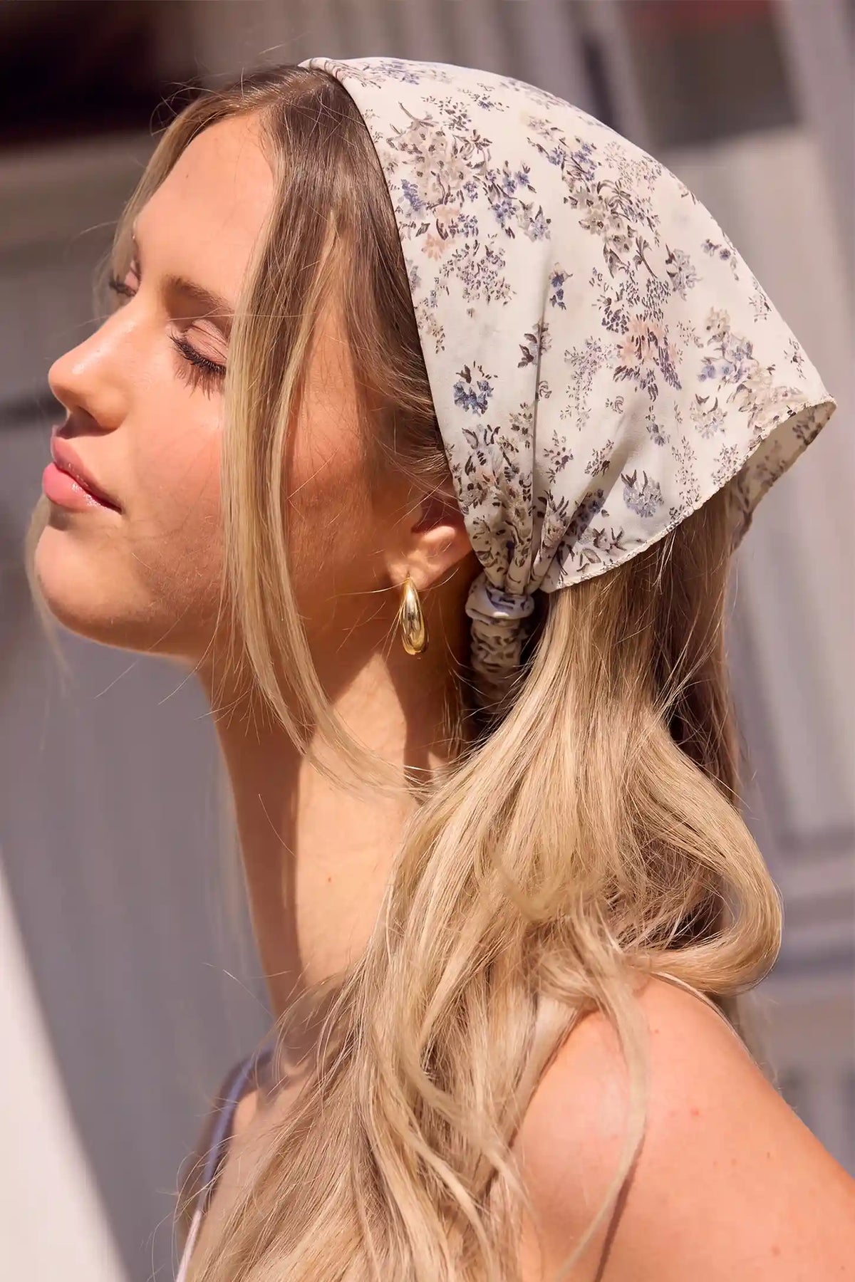 Vintage Floral Scarf Headband