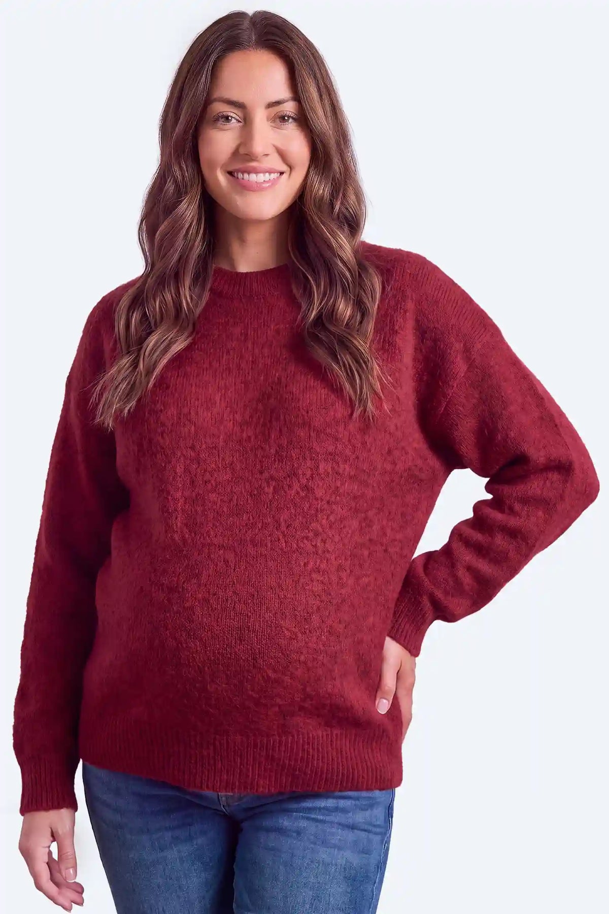 Maternity Classic Crewneck Knit Sweater