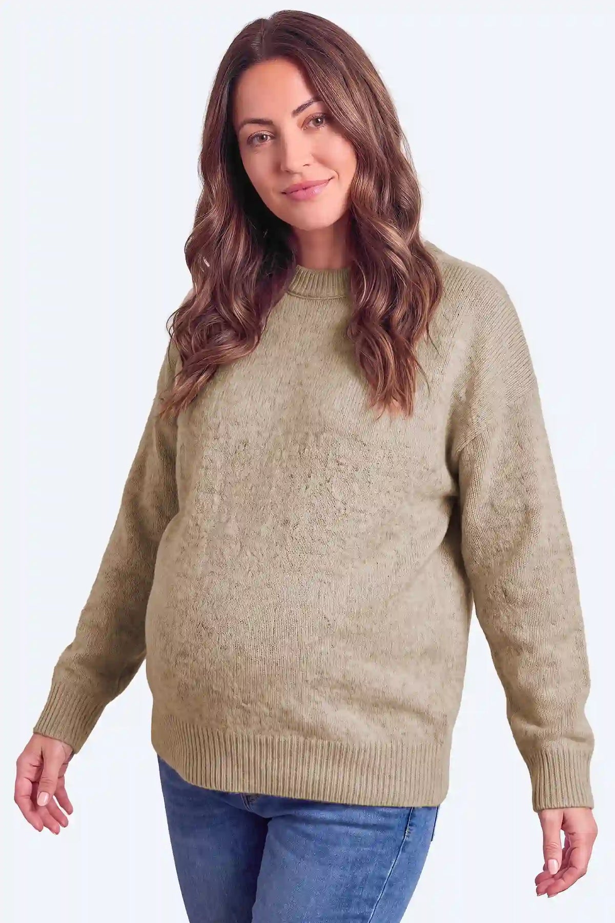 Maternity Classic Crewneck Knit Sweater