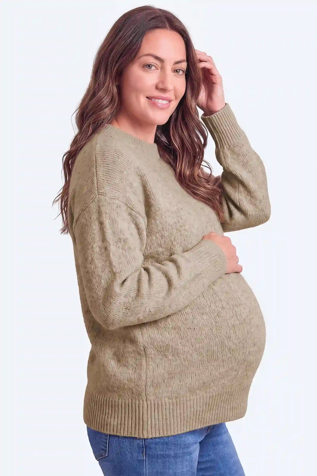 Maternity Classic Crewneck Knit Sweater