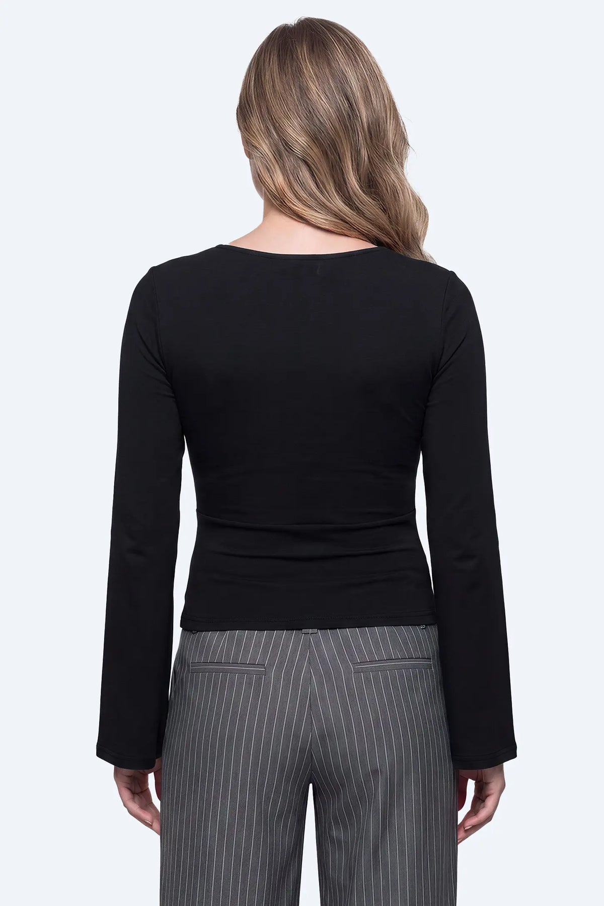 Maternity Nursing Tie-Front Flare Sleeve Top