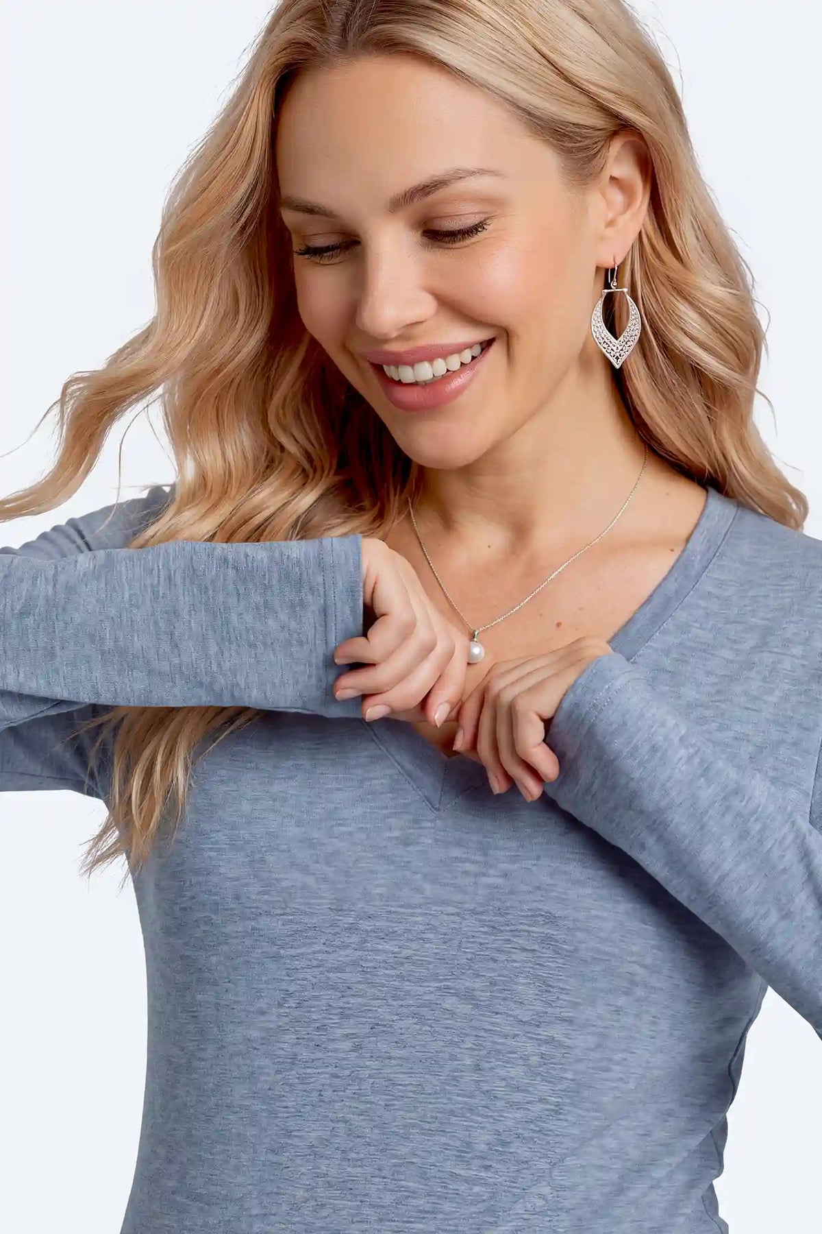 Essential Maternity V-Neck Long-Sleeve Top