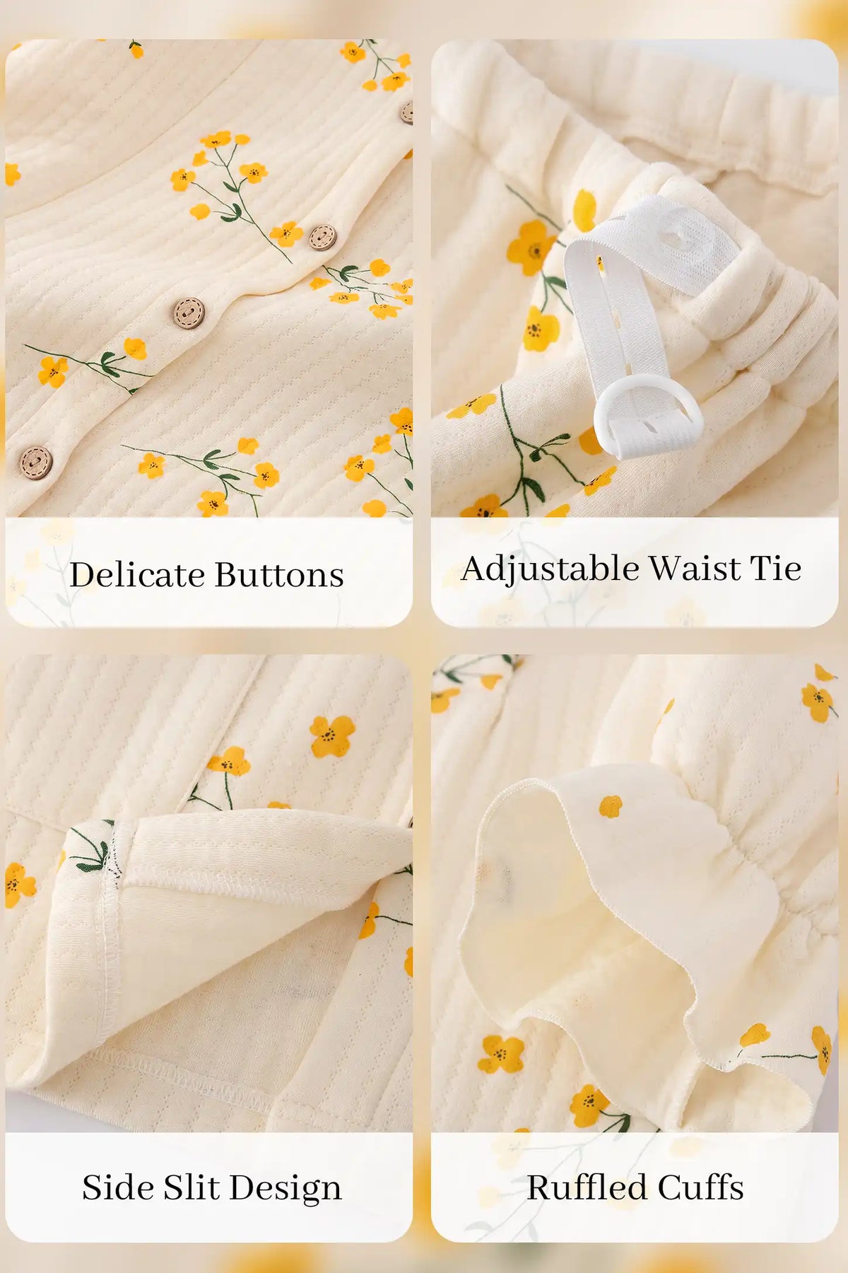 Floral Air Cotton Maternity Pajama Set