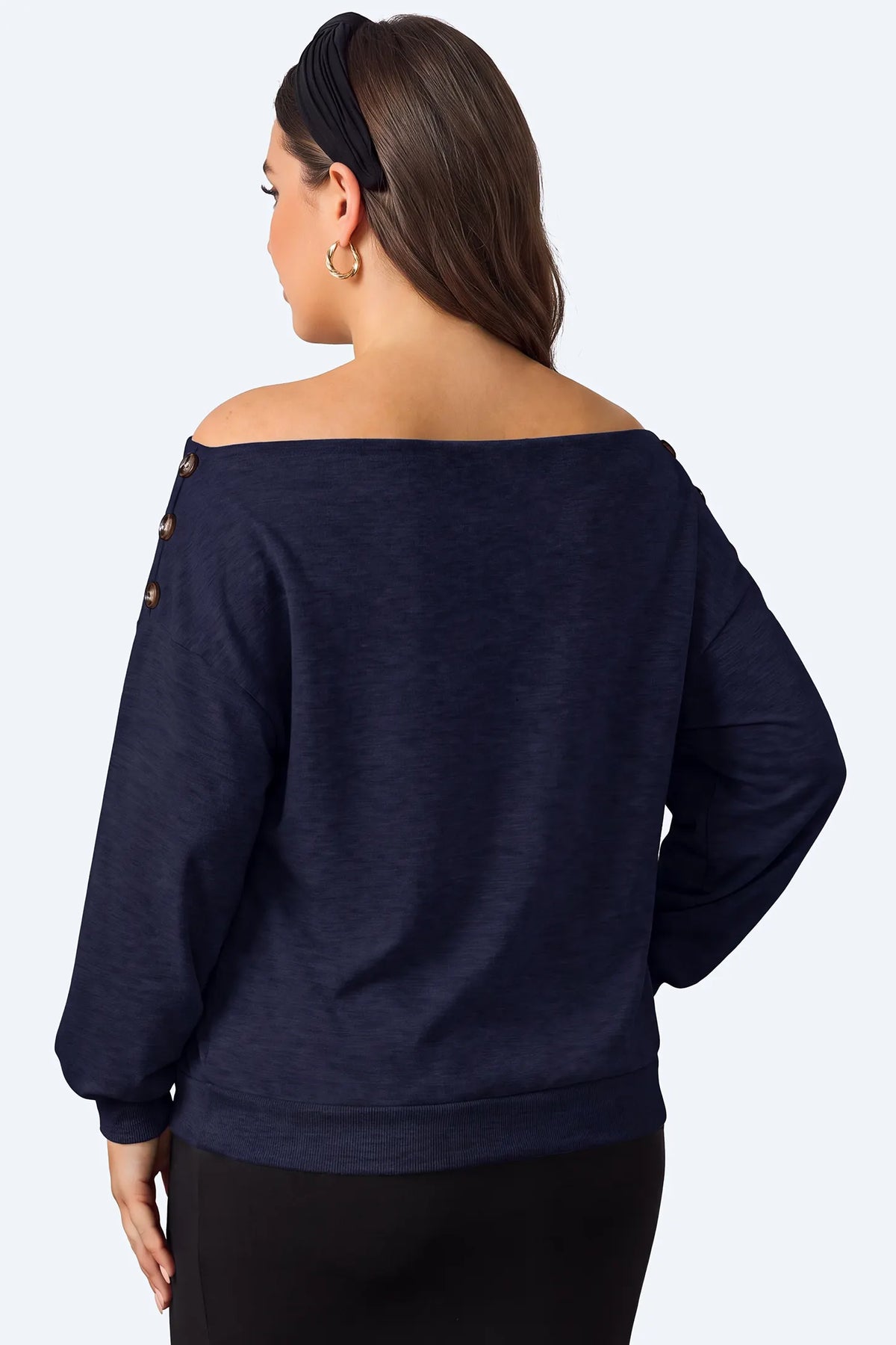 Off-The-Shoulder Slouchy Maternity Sweatshirt