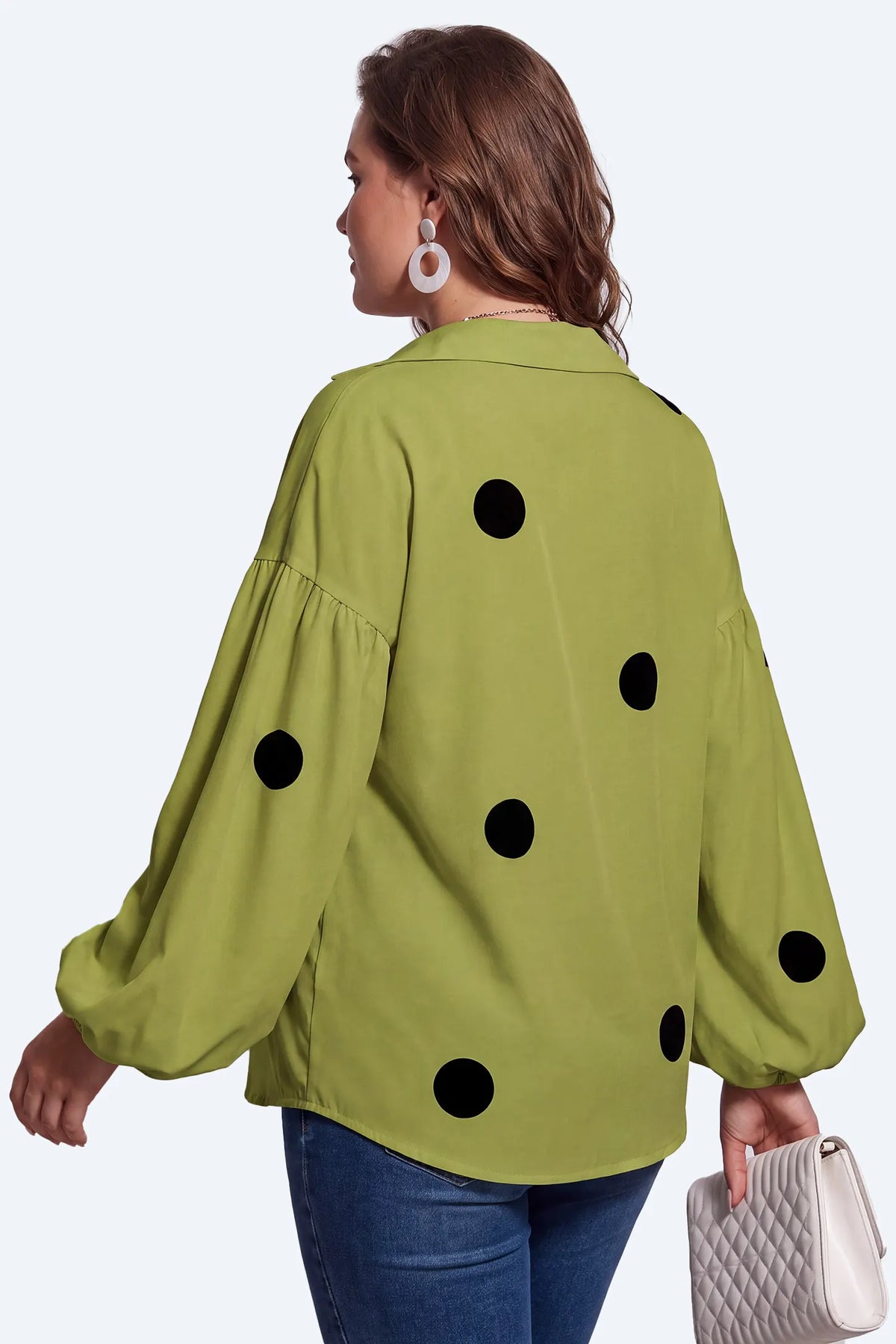 Maternity Polka Dot V-Neck Blouse