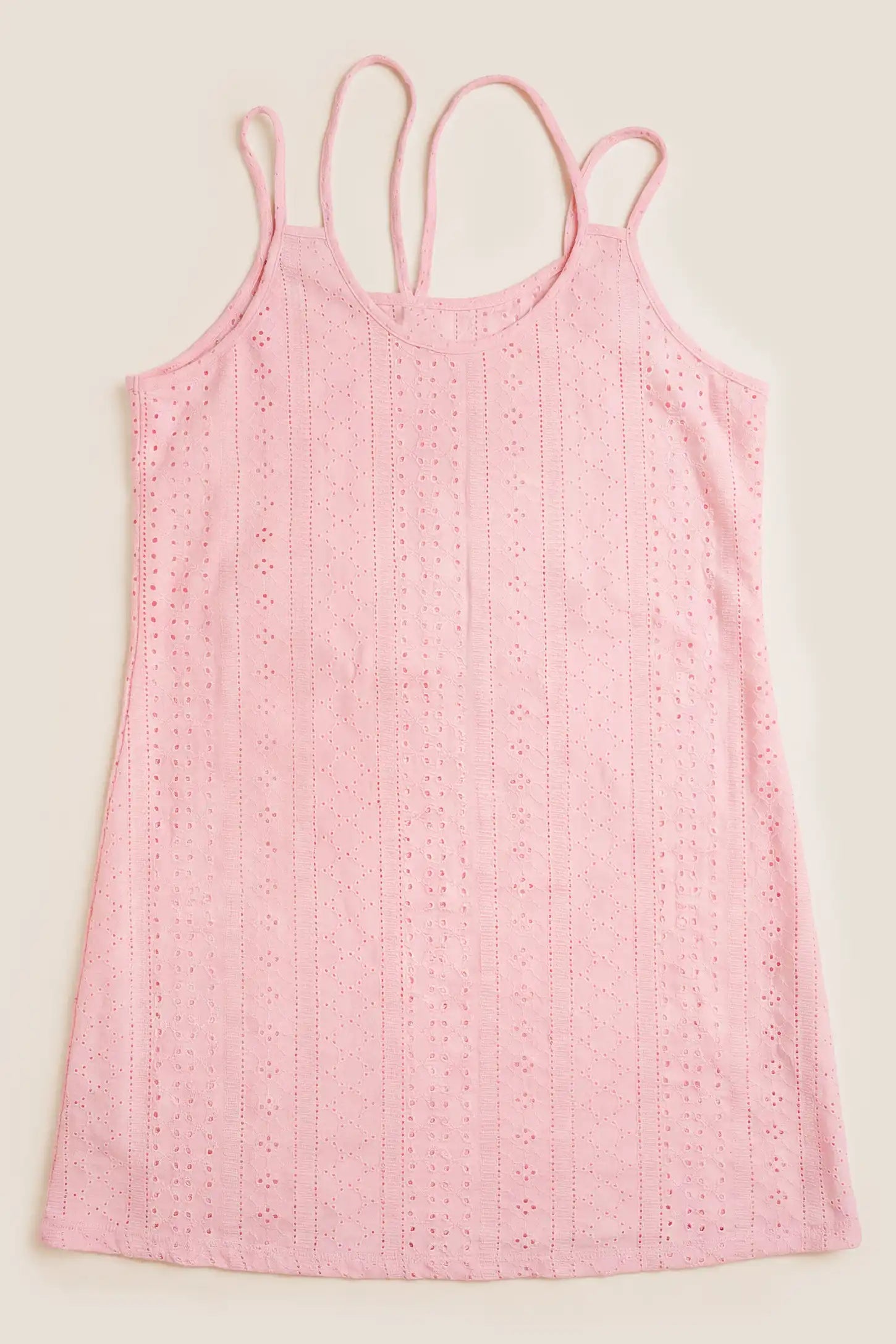 Sleeveless Knit A-Line Maternity Nightgowns Sleeveless Knit A-Line Maternity Nightgowns in Pink featuring the complete sleeveless A-line dress layout with double shoulder straps and textured knit fabric, flat lay product tile view.