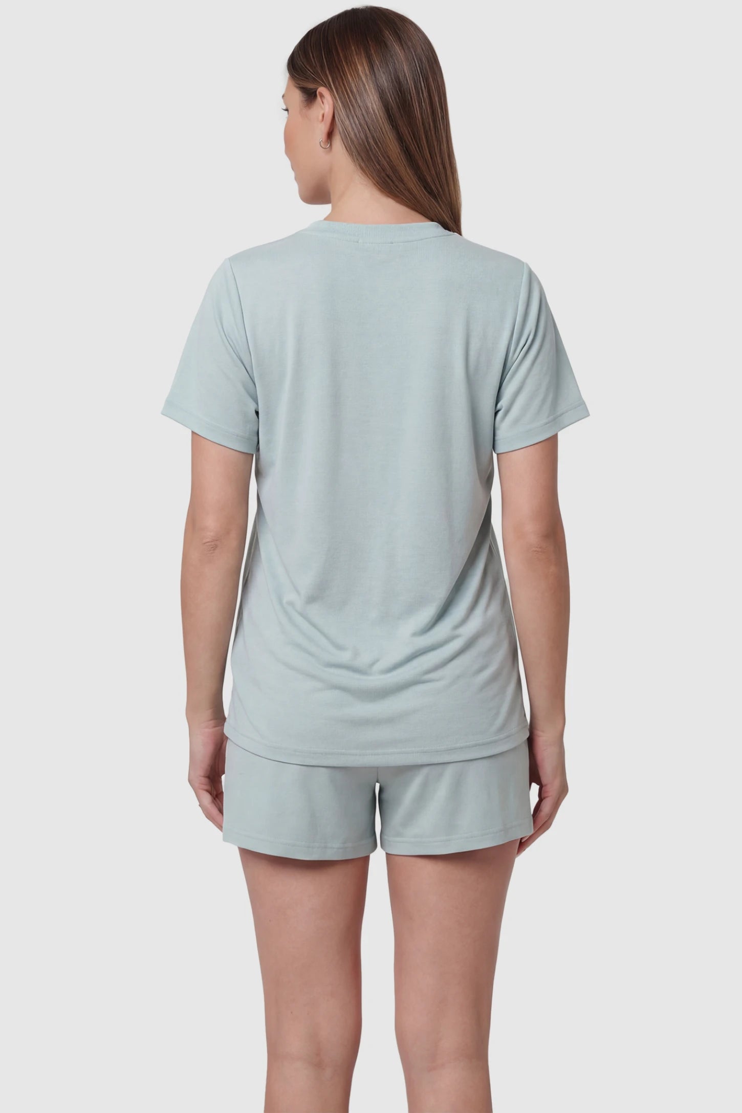 Soft Stretch Short Sleeve Maternity & Nursing Lounge Set