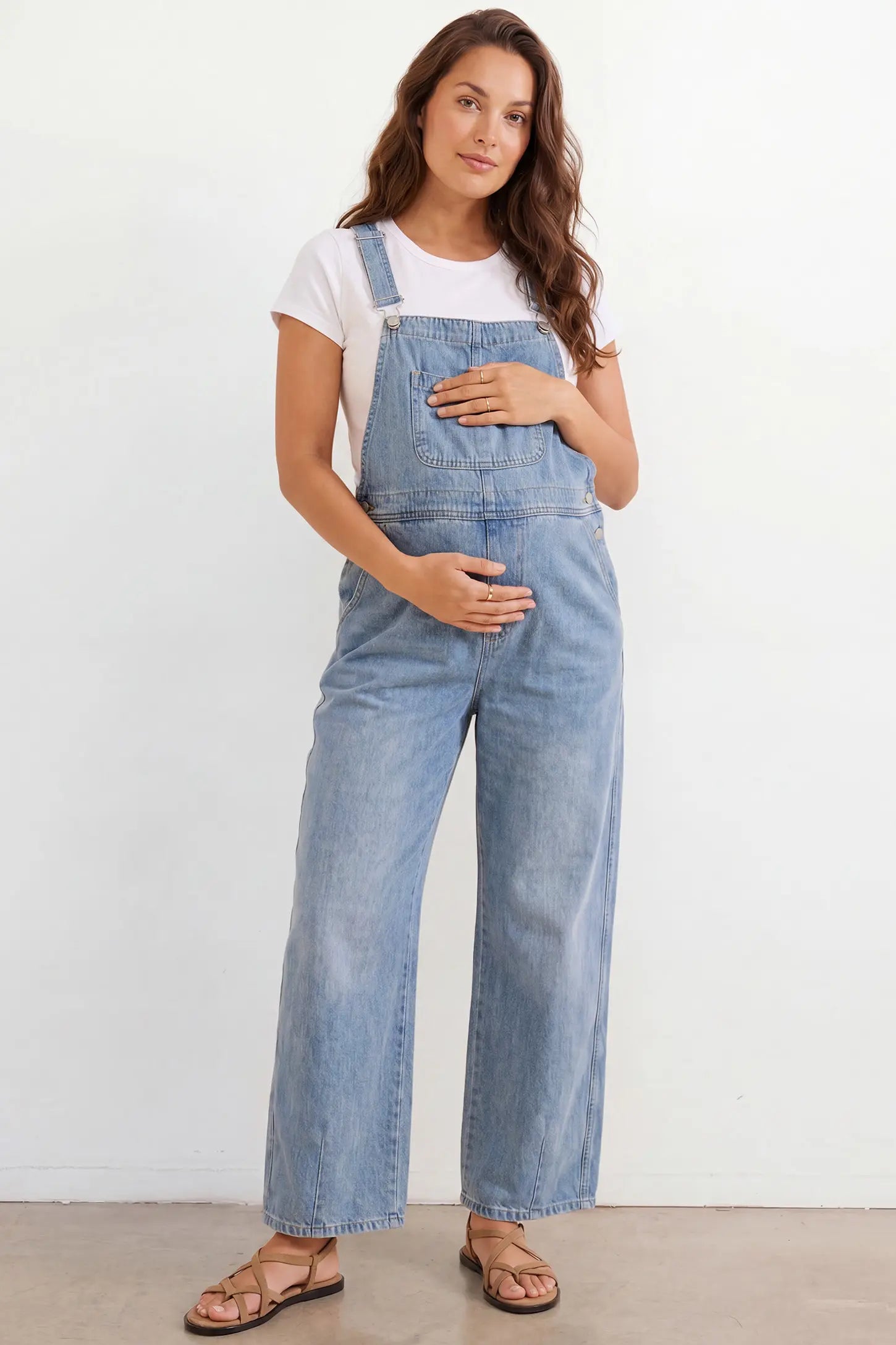 Wide Leg Relaxed Fit Maternity Overalls