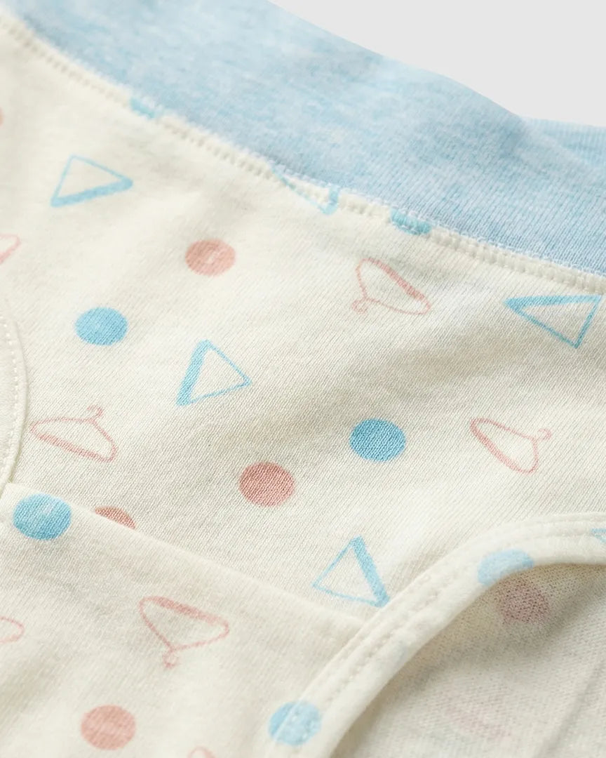 High-Waisted Geometric Pattern Maternity Underwear