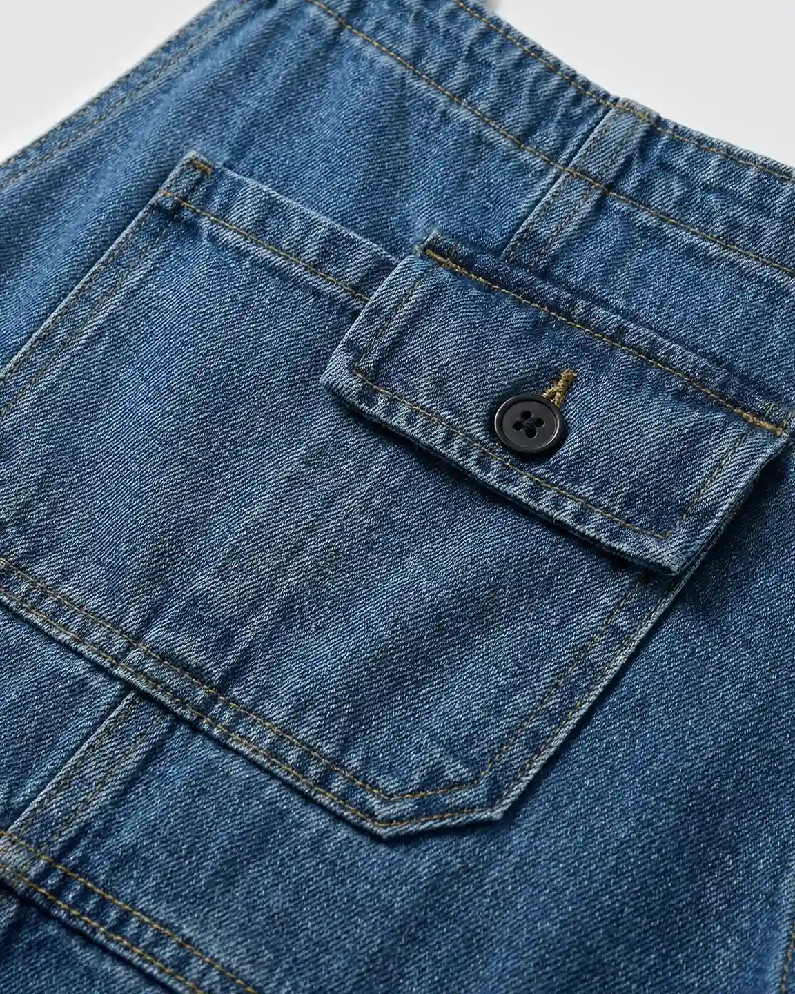 Loose-Fit Denim Maternity Overalls