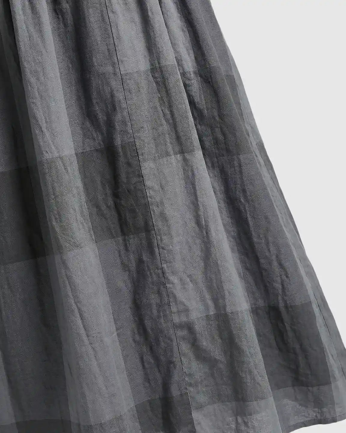 Plaid Short Sleeve Babydoll Maternity Maxi Dress