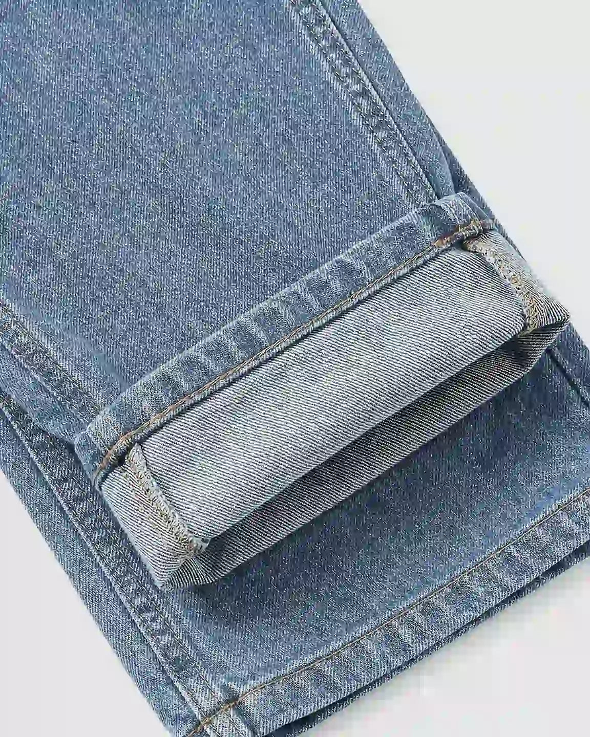 Adjustable Strap Loose Denim Maternity Jumpsuit