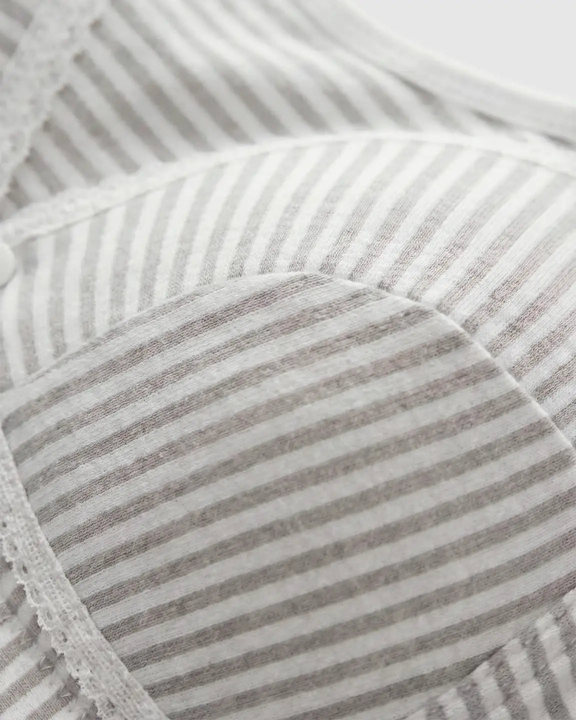 Striped Button Front Maternity Nursing Bra