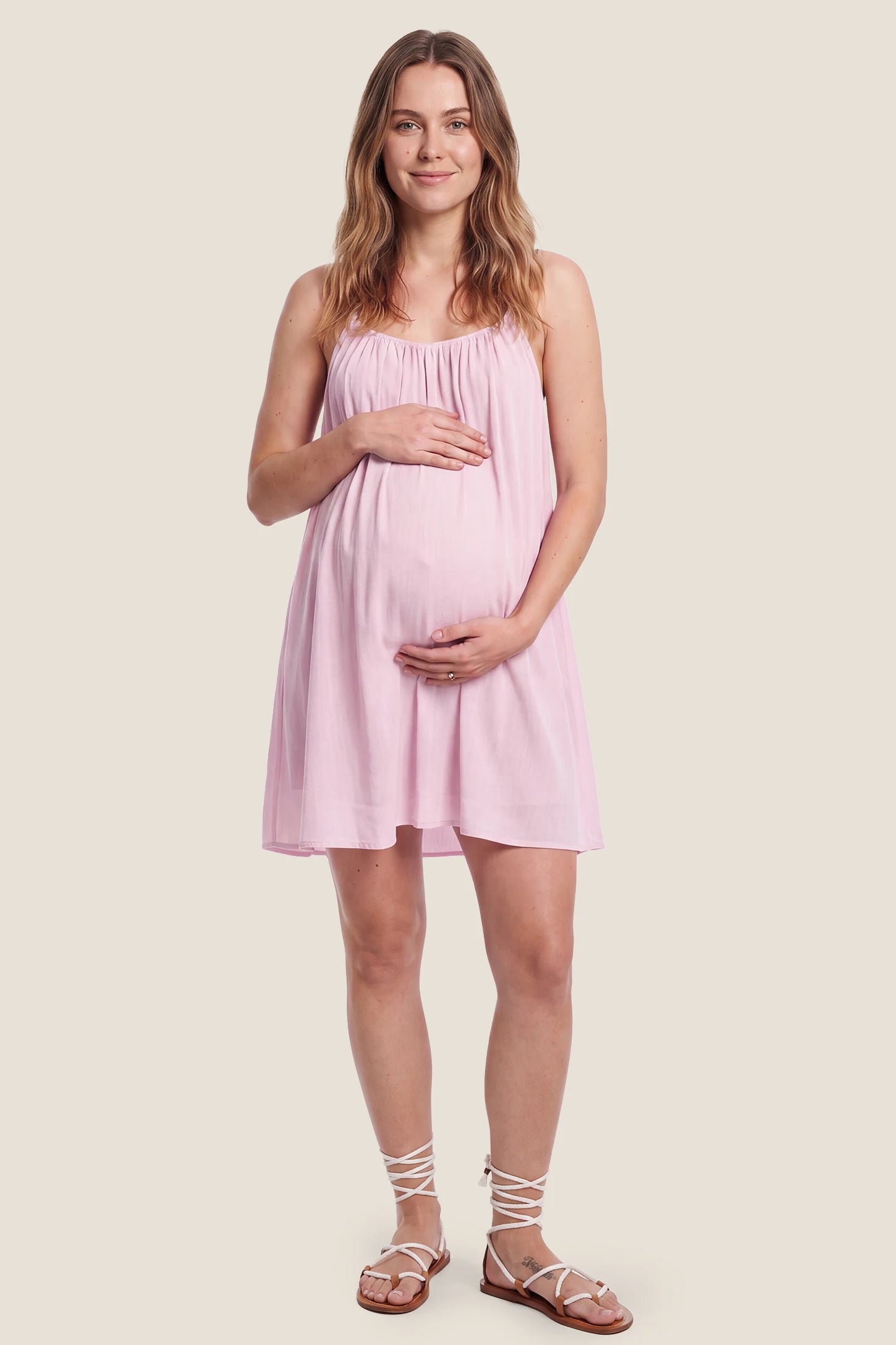 Open Back Flowy Cami Maternity Dress