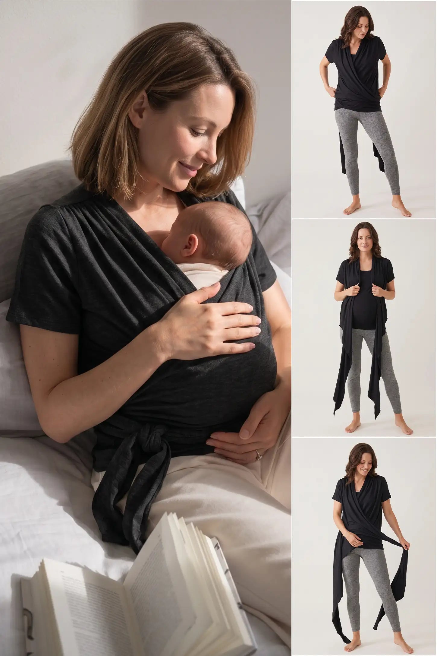 3 in 1 Skin to Skin Wrap Nursing Top