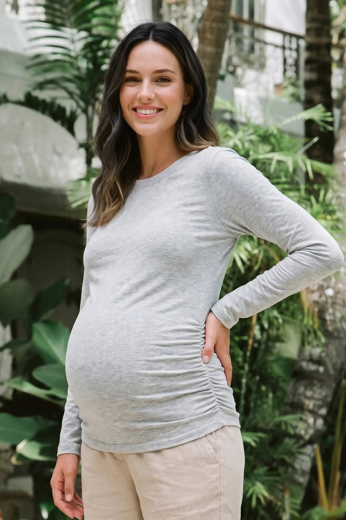 Basic Long Sleeve Maternity Top