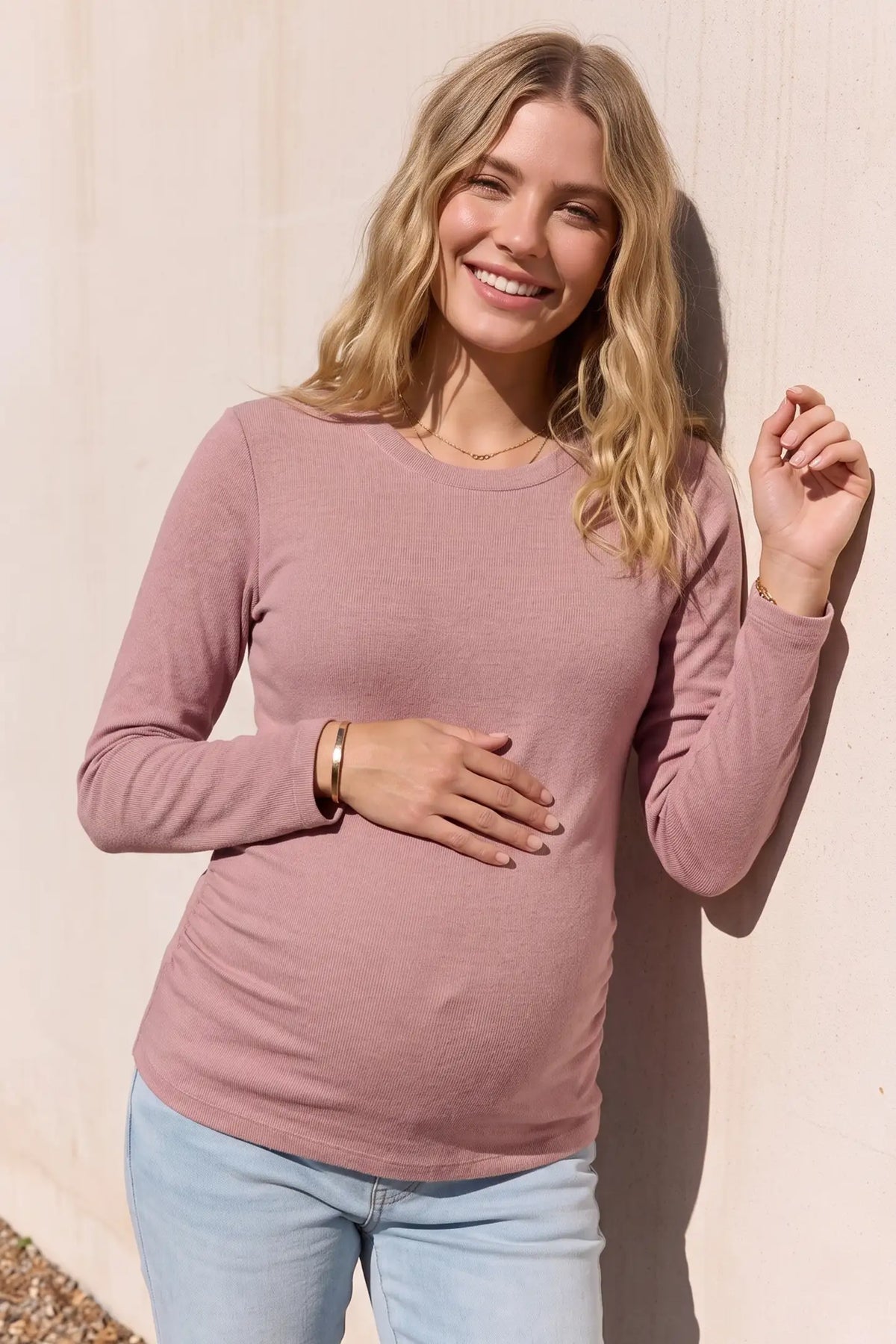 Basic Long Sleeve Maternity Top