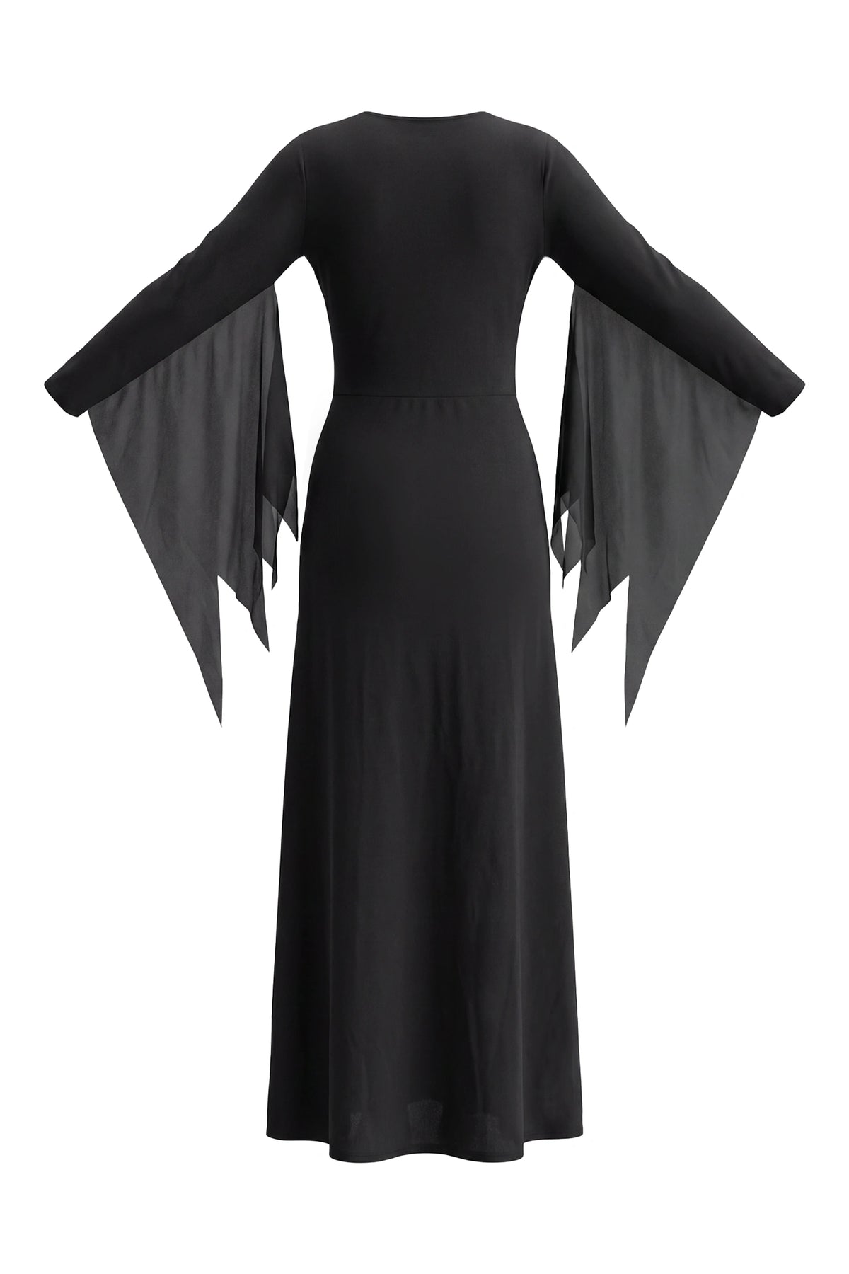 Square Neck Long Sleeve Halloween Witch Maternity Maxi Dress