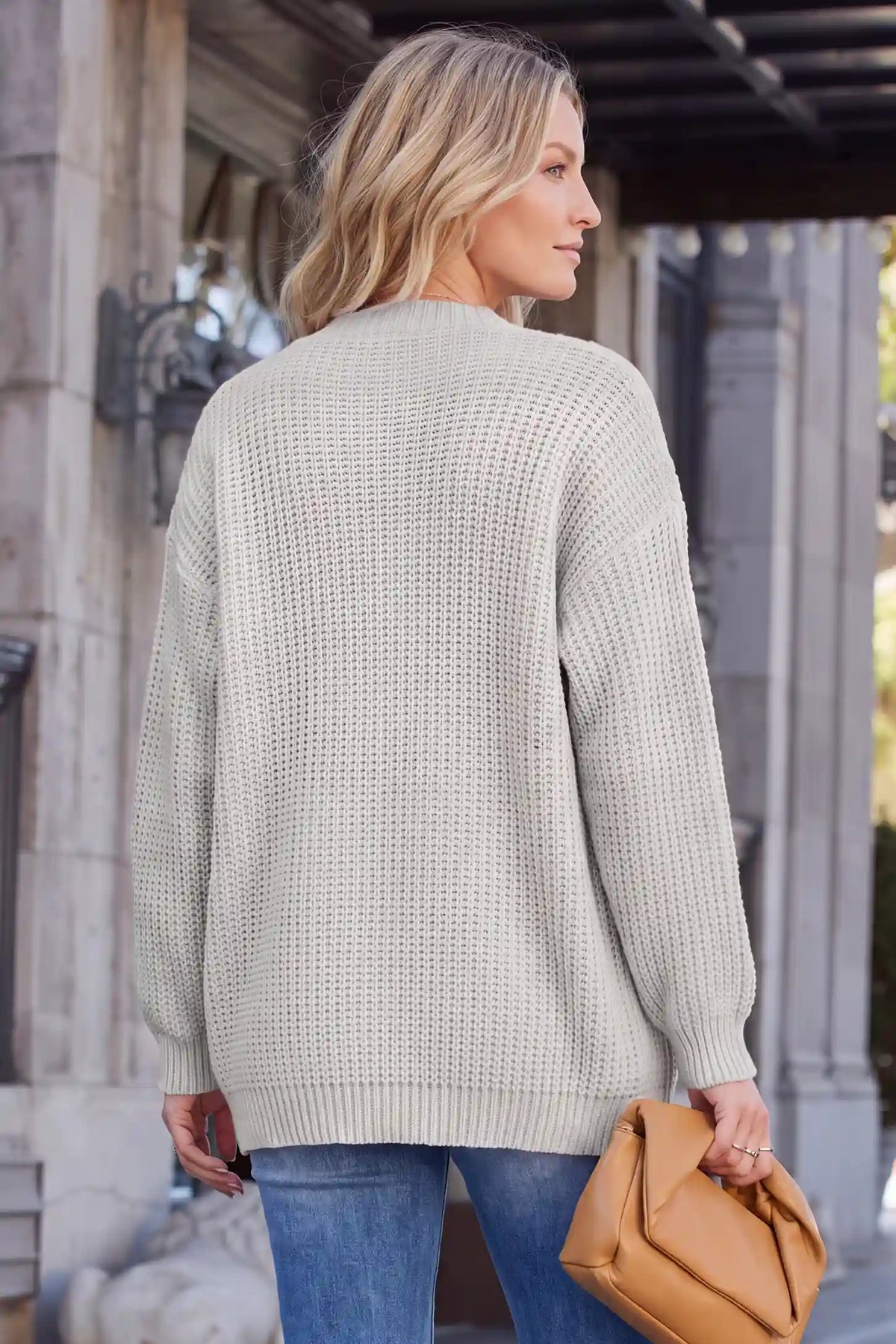 3D Floral Embroidered Knit Maternity Cardigan