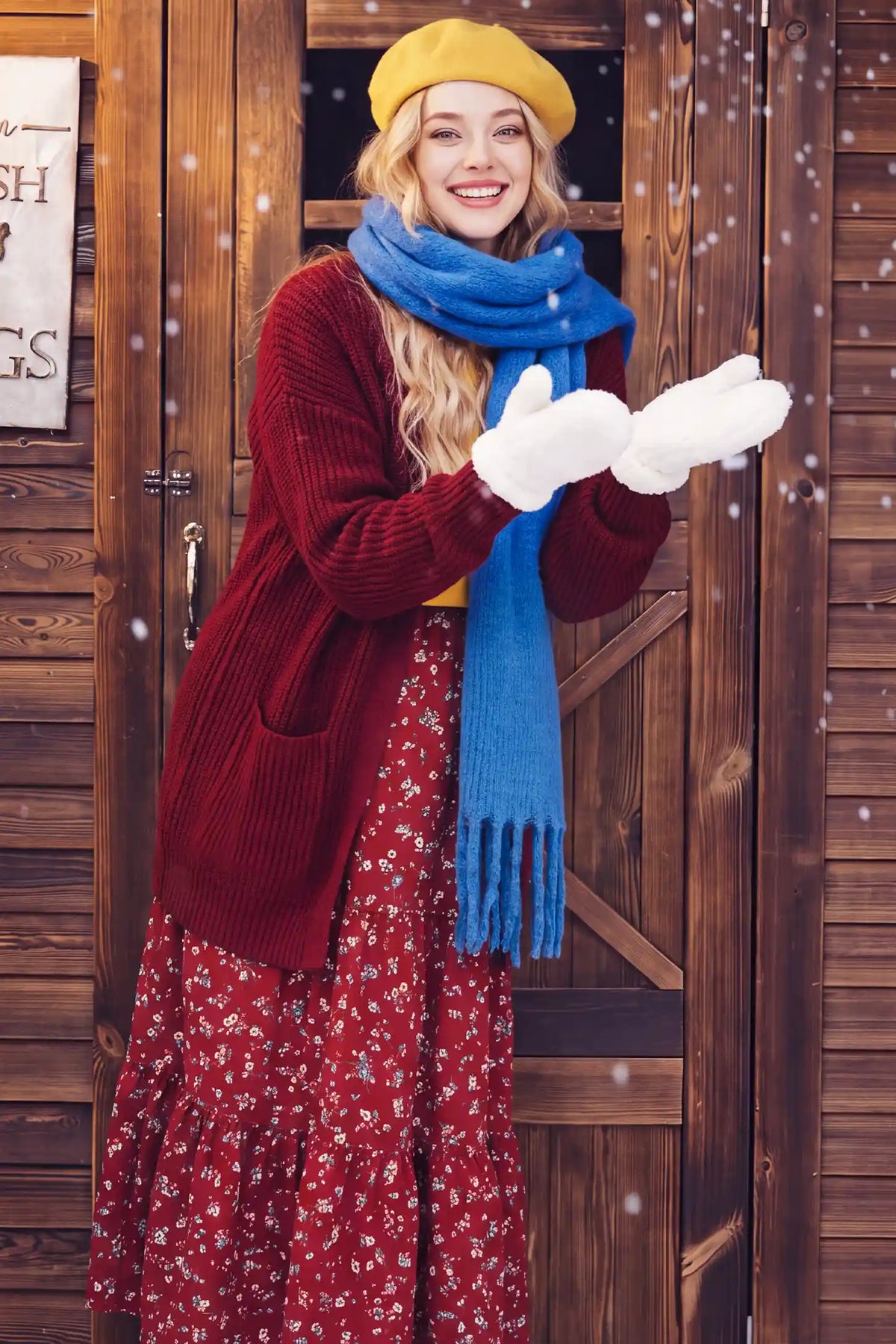 Solid Open Front Pocketed Knit Maternity Cardigan