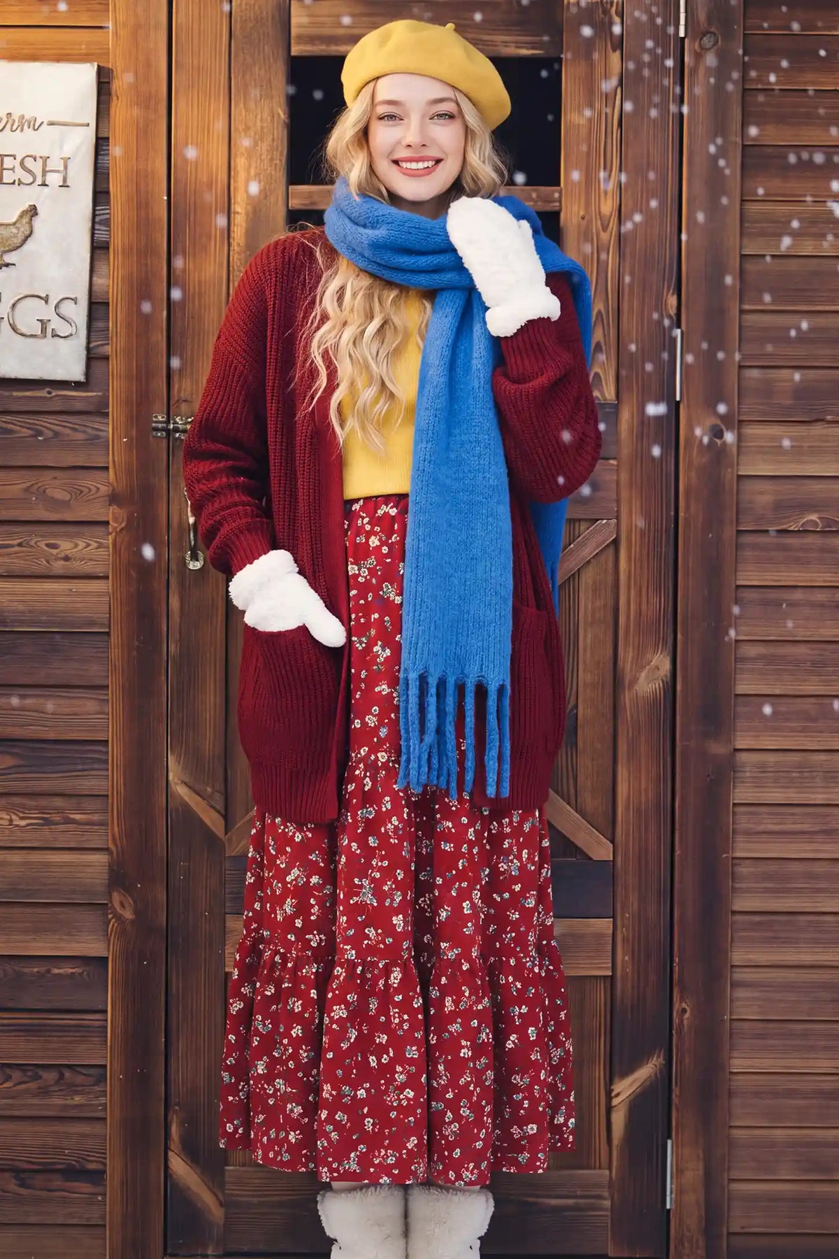 Solid Open Front Pocketed Knit Maternity Cardigan