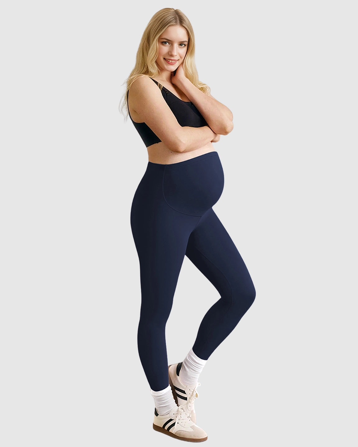 Belly-Support Sculpting Maternity Leggings