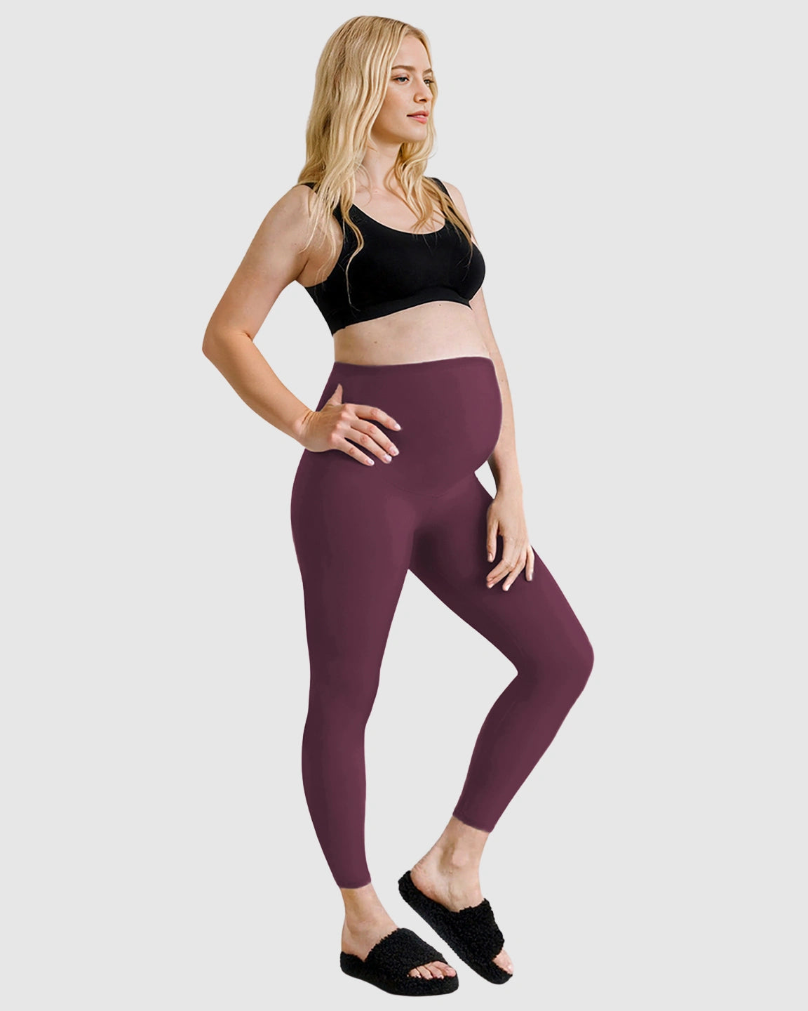 Belly-Support Sculpting Maternity Leggings