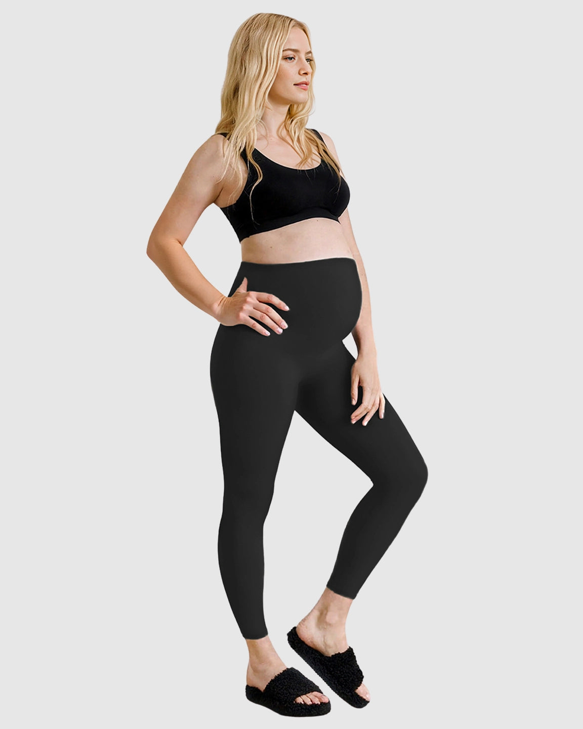 Belly-Support Sculpting Maternity Leggings
