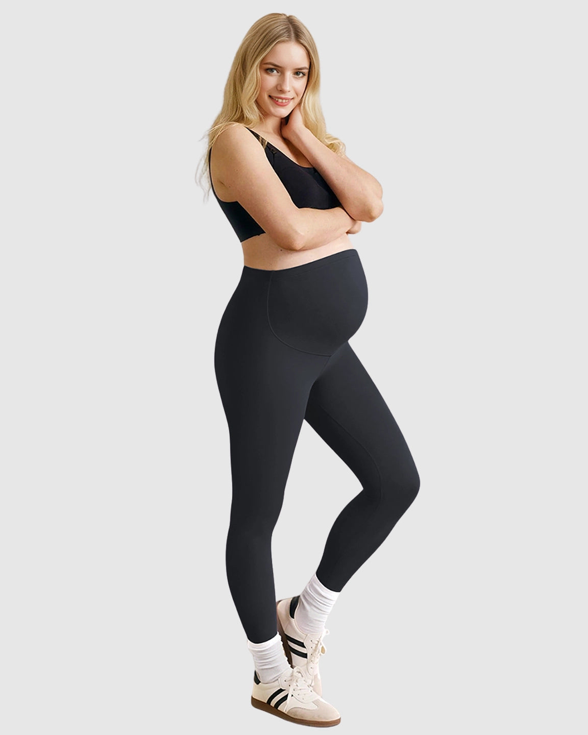 Belly-Support Sculpting Maternity Leggings
