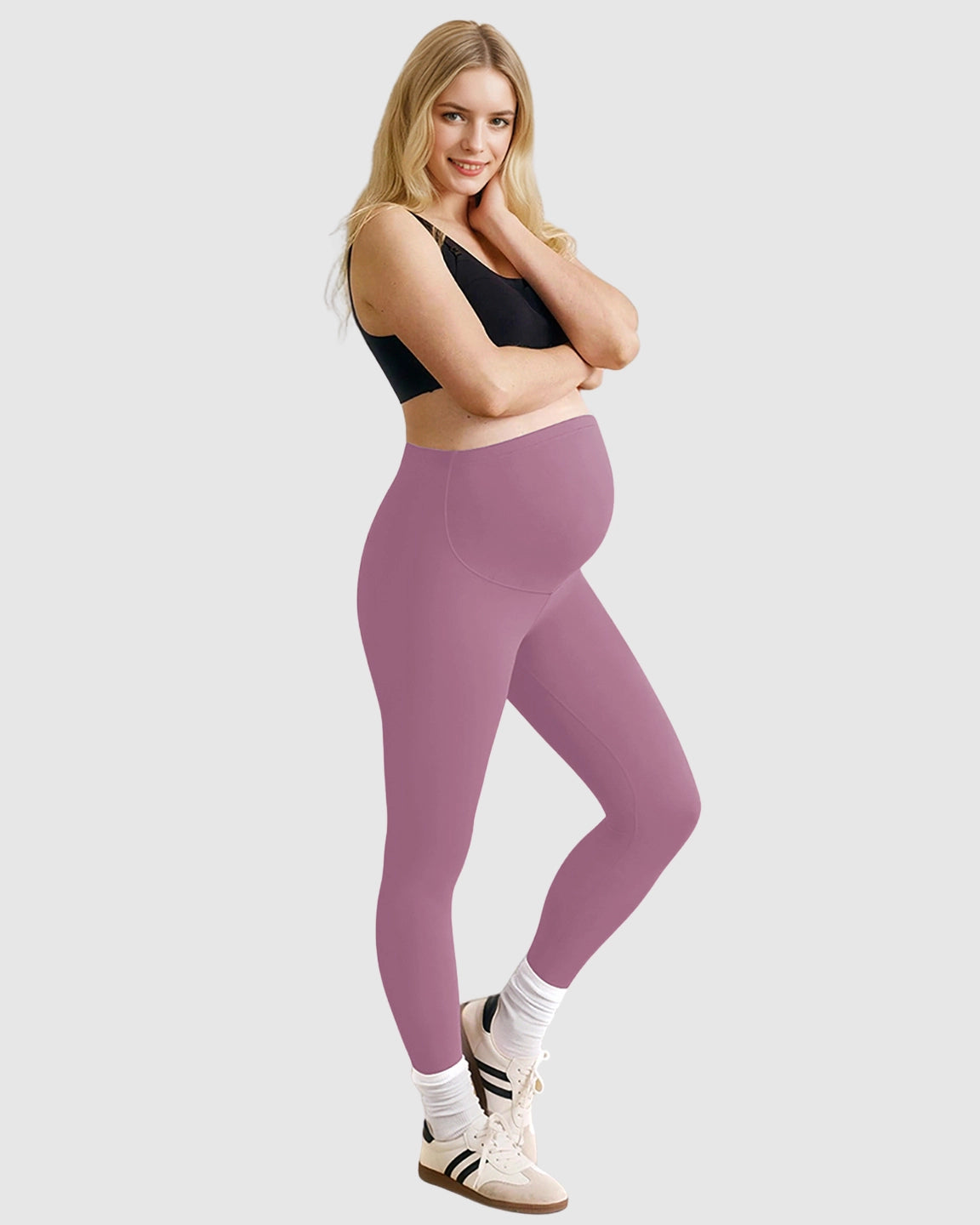 Belly-Support Sculpting Maternity Leggings