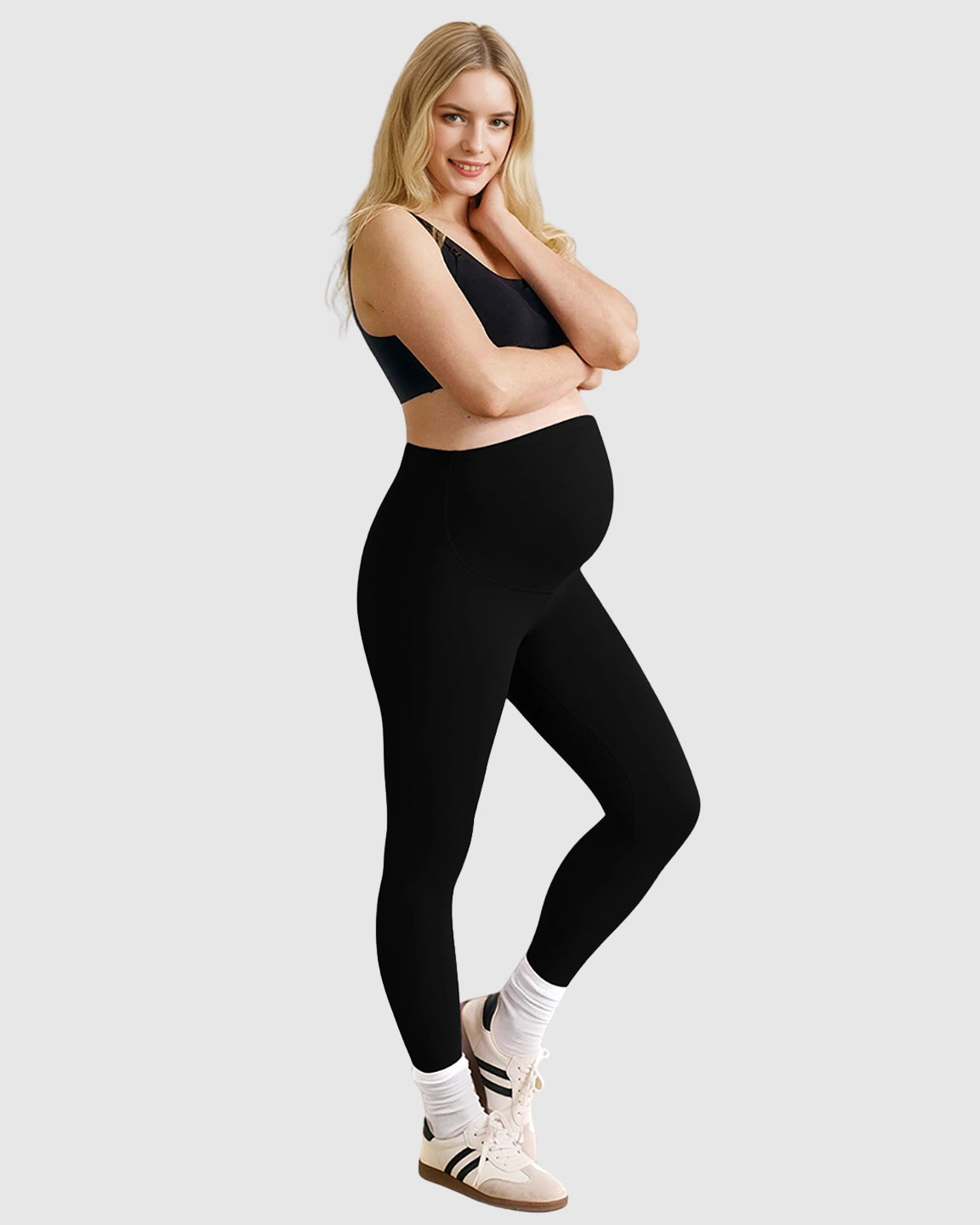 Belly-Support Sculpting Maternity Leggings