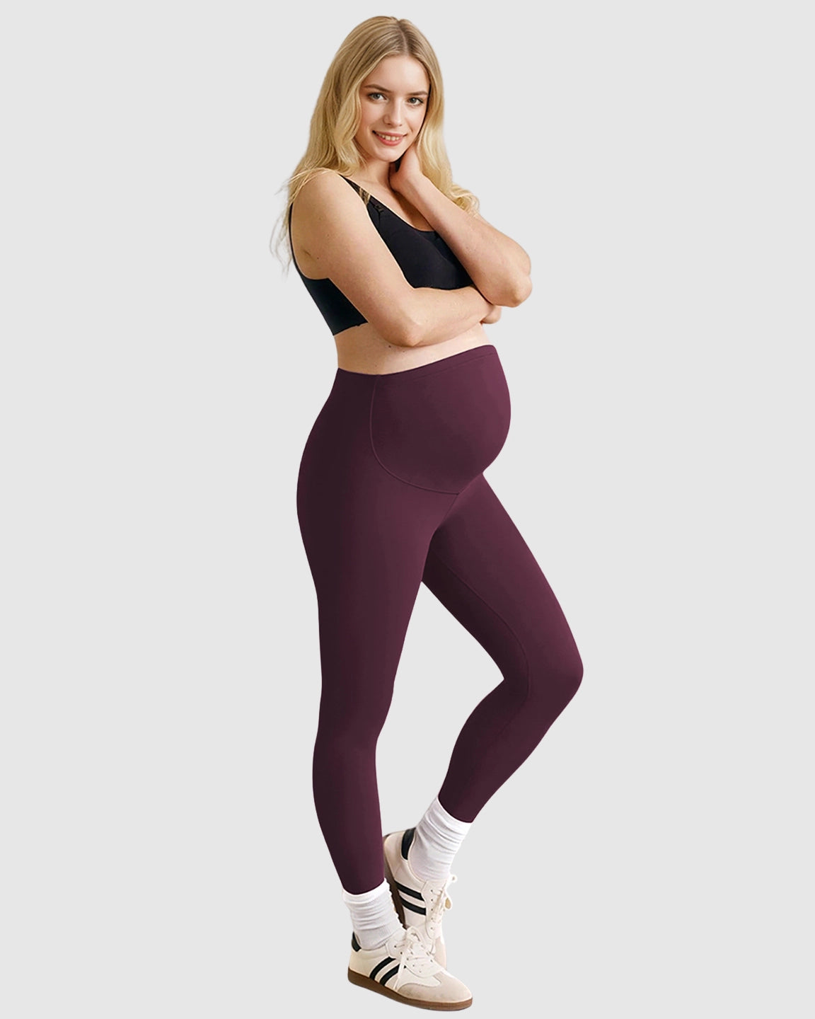 Belly-Support Sculpting Maternity Leggings