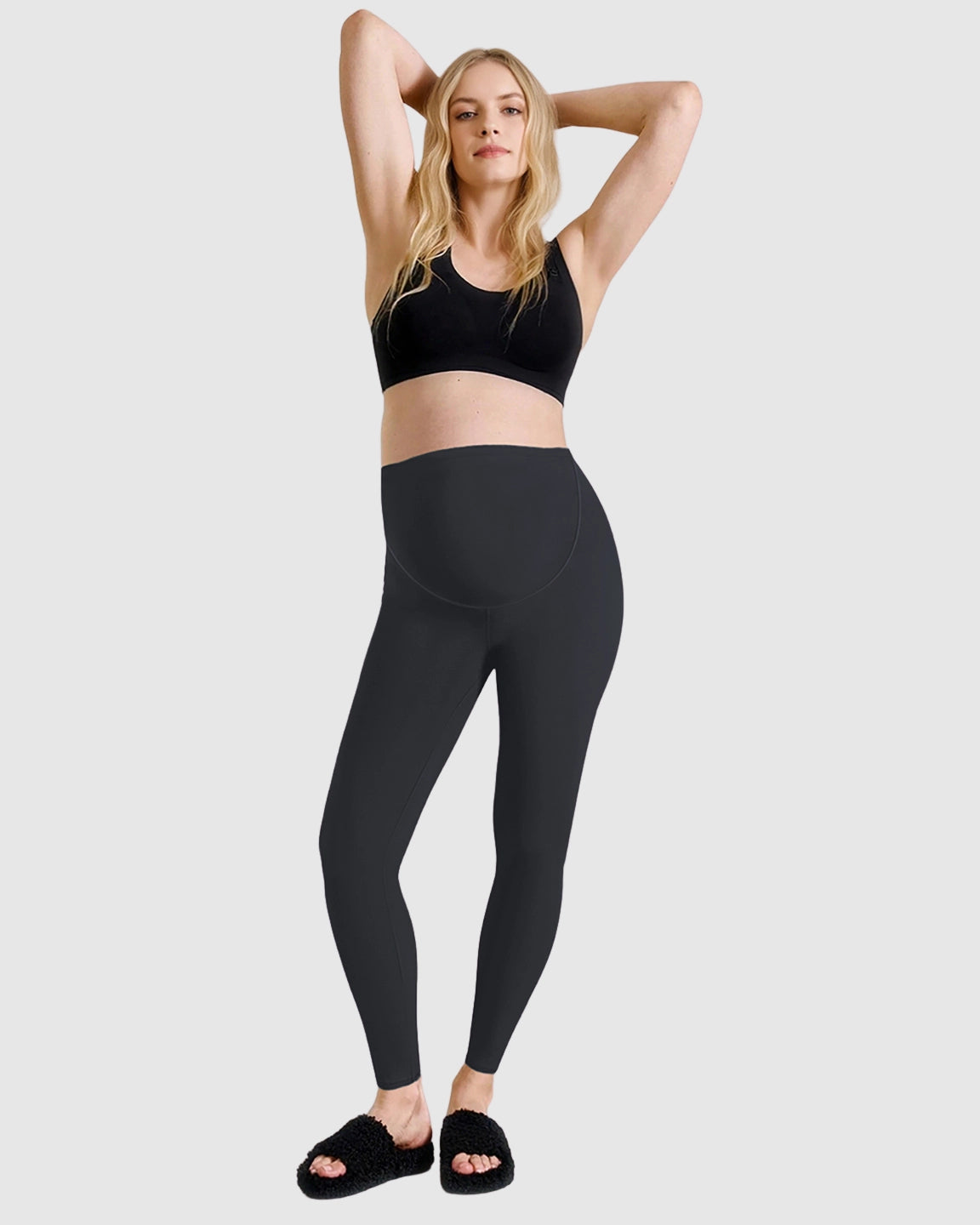 Belly-Support Sculpting Maternity Leggings