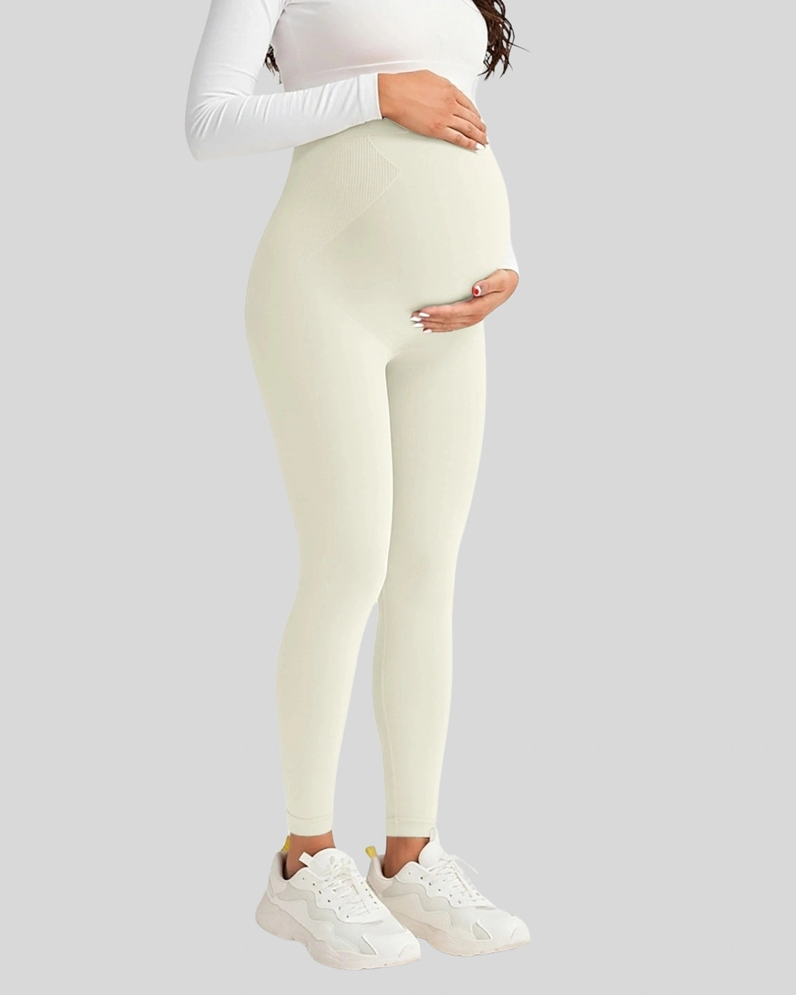 Soft Stretch Over-Belly Full Length Maternity Leggings