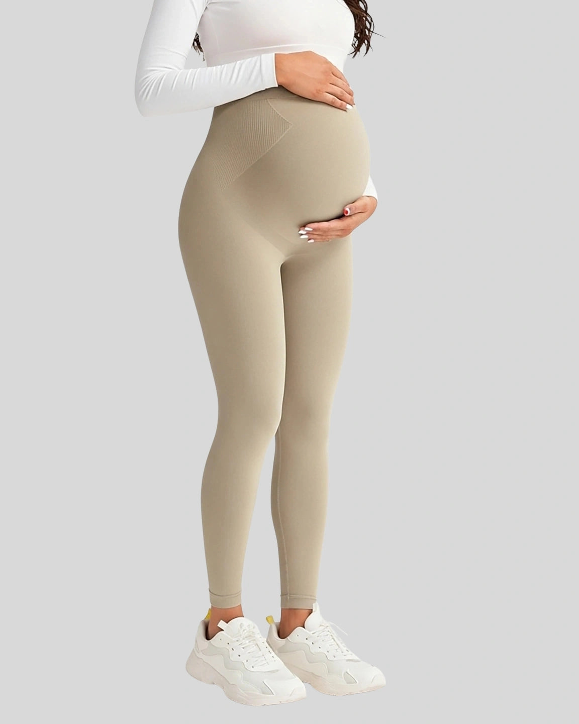 Soft Stretch Over-Belly Full Length Maternity Leggings