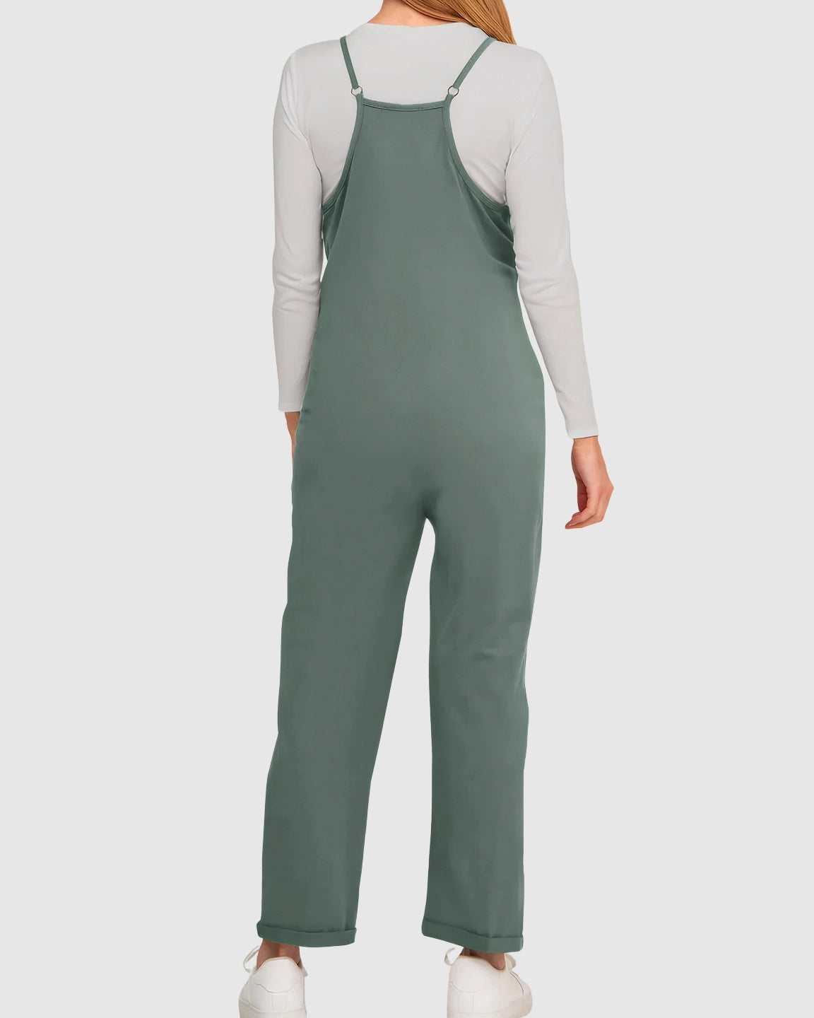 Oversized Adjustable Strap Maternity Jumpsuit