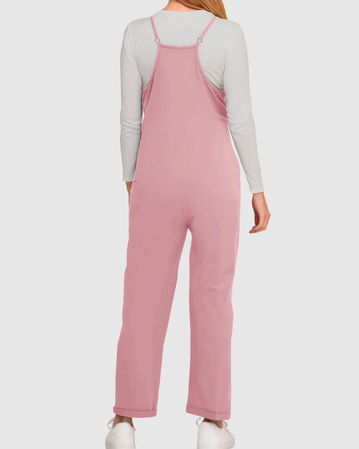 Oversized Adjustable Strap Maternity Jumpsuit