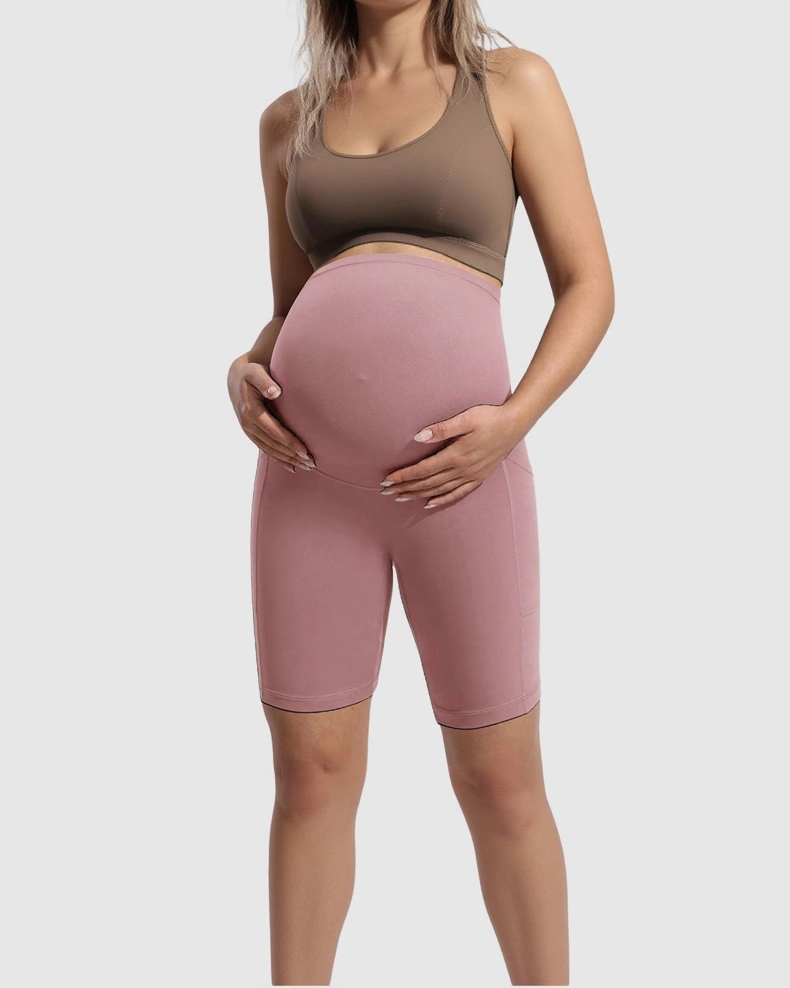 Over Belly Maternity Bike Short With Pockets