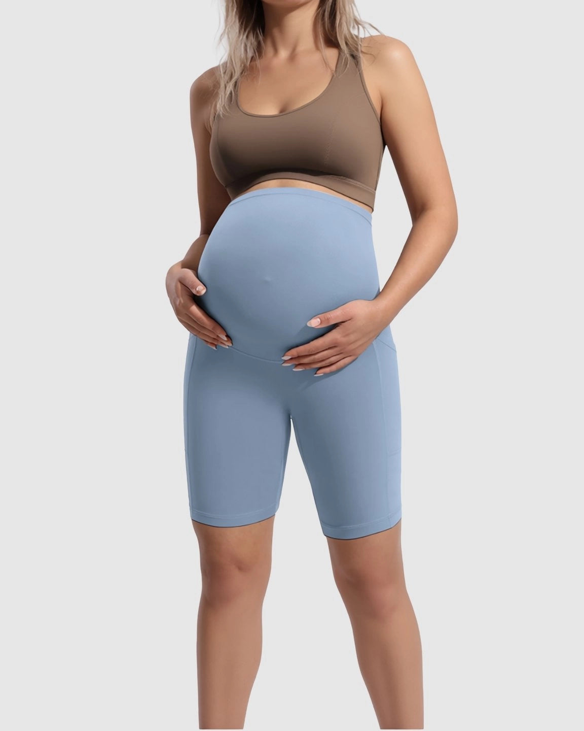 Over Belly Maternity Bike Short With Pockets