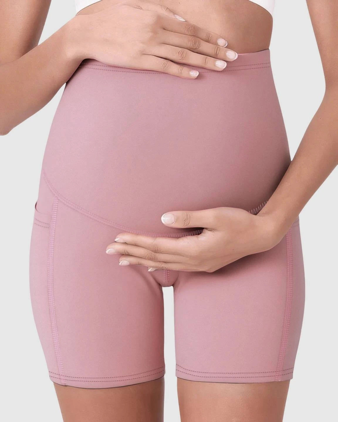 Over Belly Maternity Bike Short With Pockets