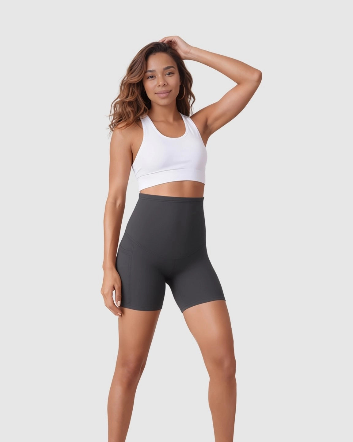 Over Belly Maternity Bike Short With Pockets