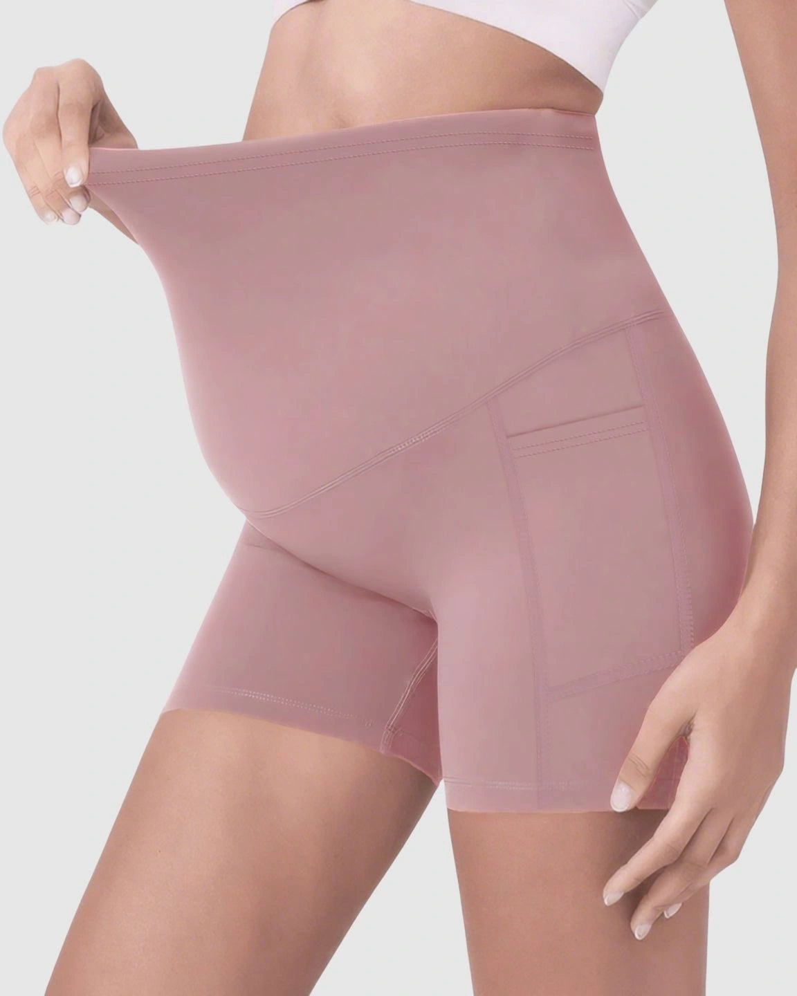 Over Belly Maternity Bike Short With Pockets