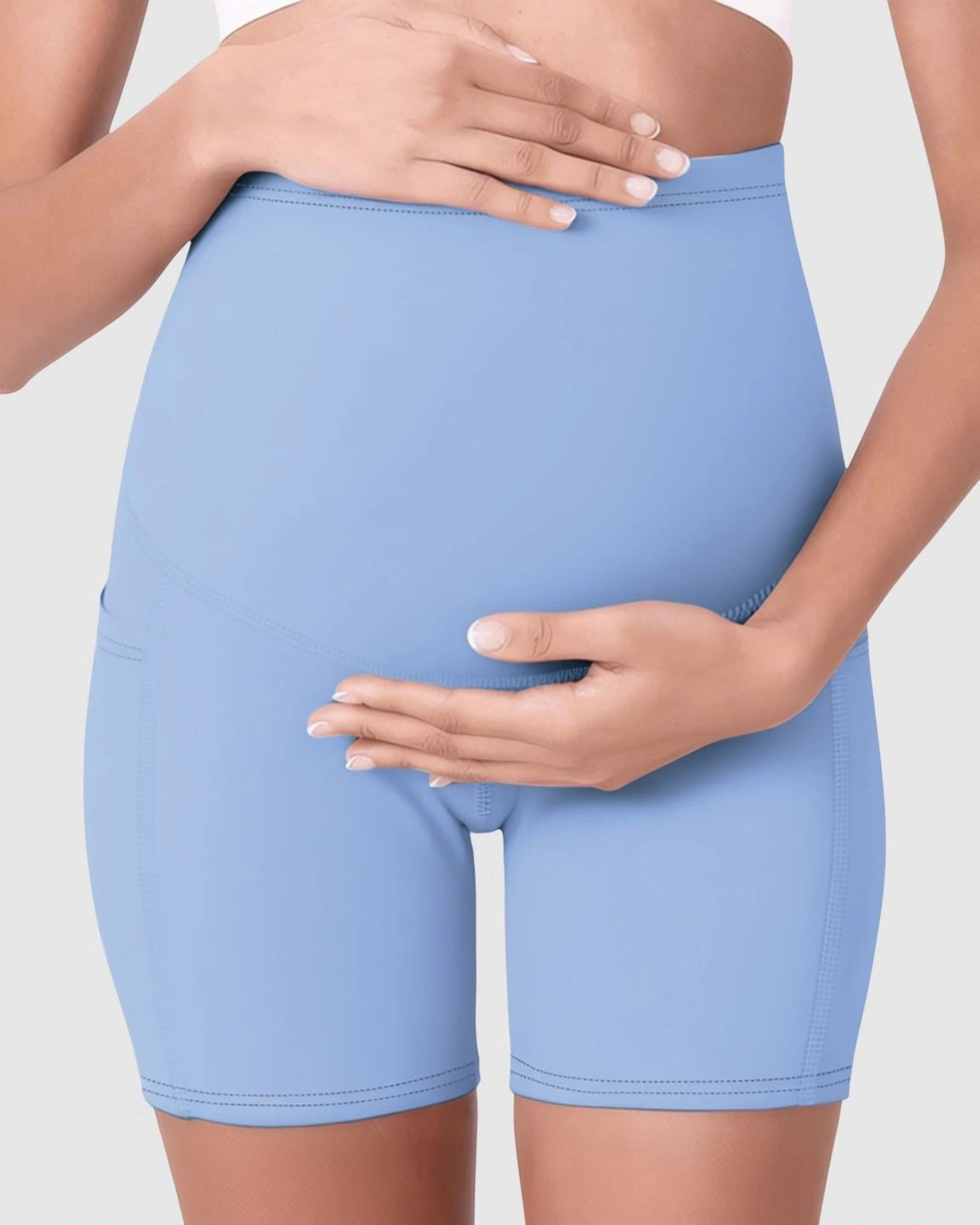 Over Belly Maternity Bike Short With Pockets