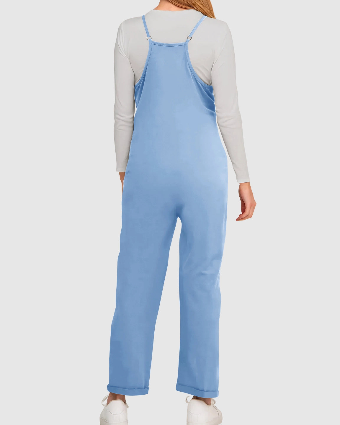 Oversized Adjustable Strap Maternity Jumpsuit