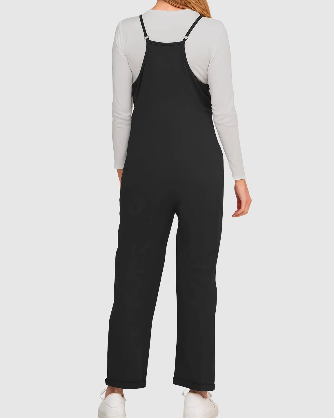 Oversized Adjustable Strap Maternity Jumpsuit