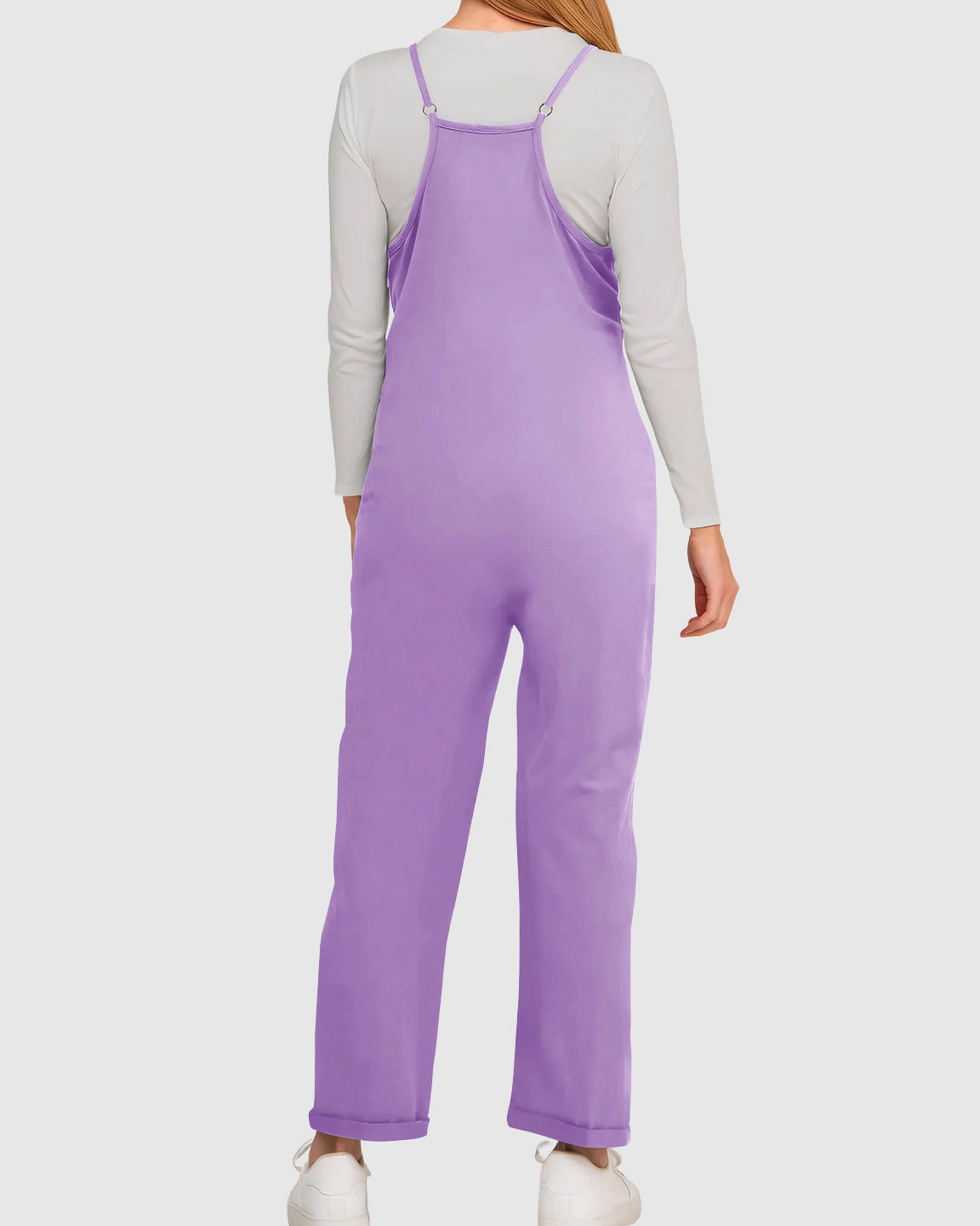 Oversized Adjustable Strap Maternity Jumpsuit