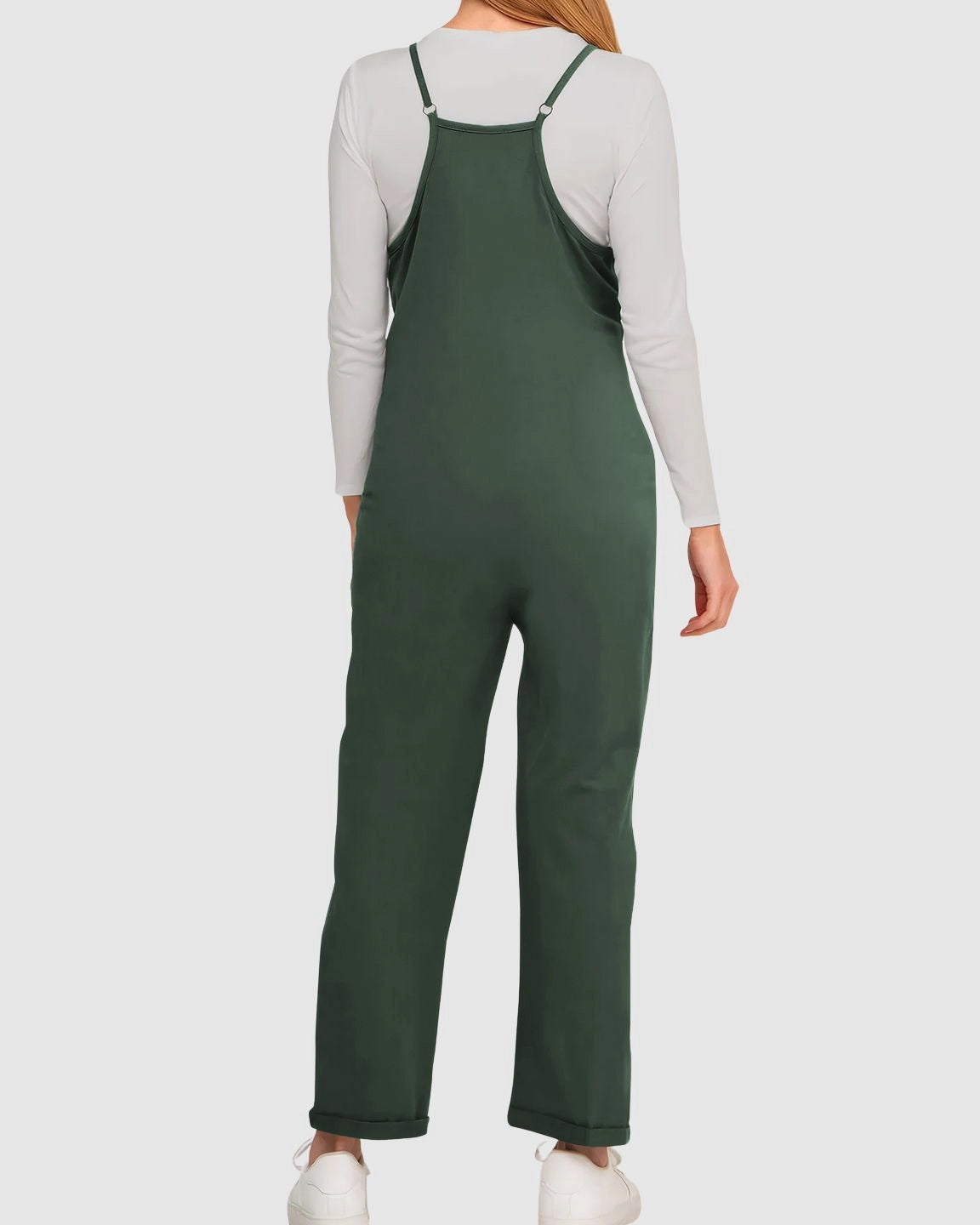 Oversized Adjustable Strap Maternity Jumpsuit