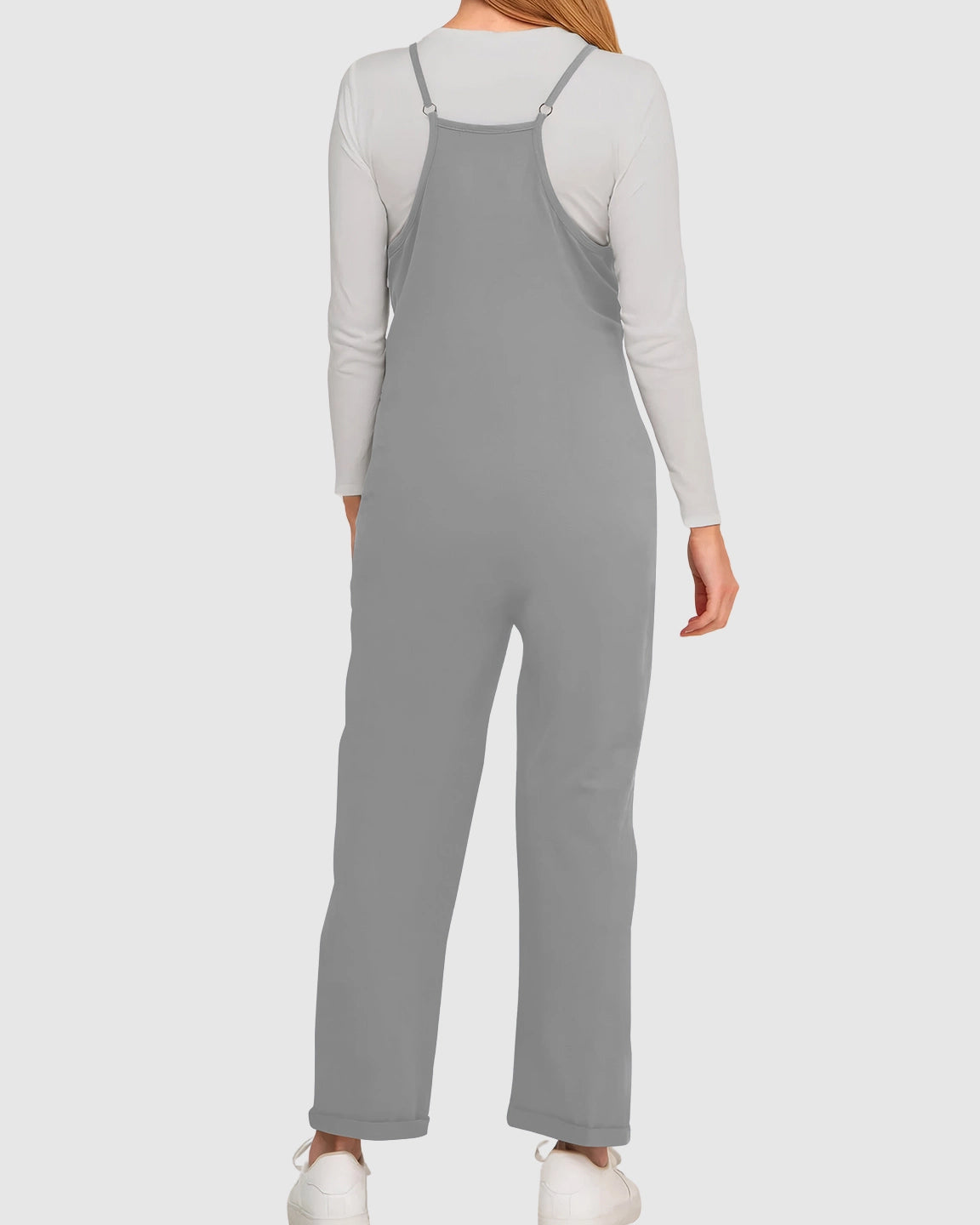 Oversized Adjustable Strap Maternity Jumpsuit